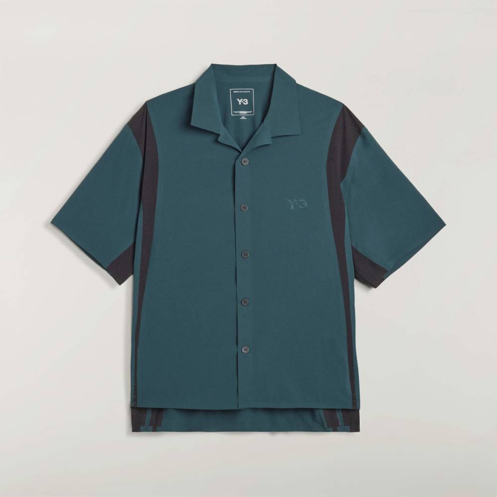Y-3 ULTRALIGHT WOVEN SHIRT / Y-3 ウルトラライト ウーブン シャツ KF6044 : BLACK KS2645 : AURORA IVY