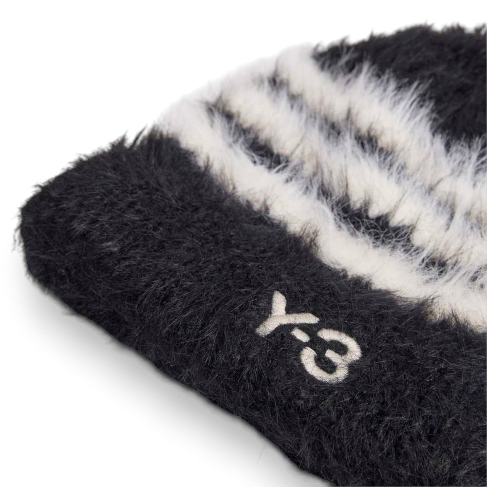 Y-3 STRIPES BEANIE / Y-3 ストライプス ビーニー KY3727 : BLACK/CREAM WHITE