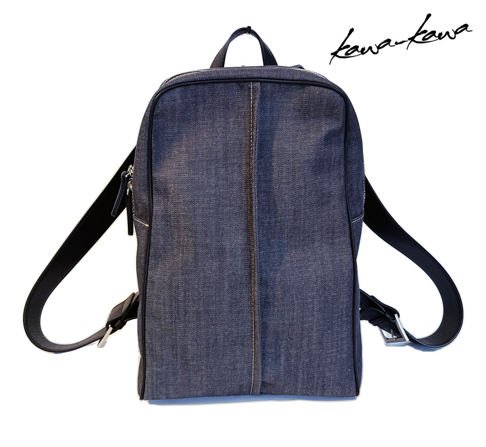 kawa-kawa リュック 1484-NV デニム レザー kawa-kawa カワカワデニム リュック 【denim】1484NV