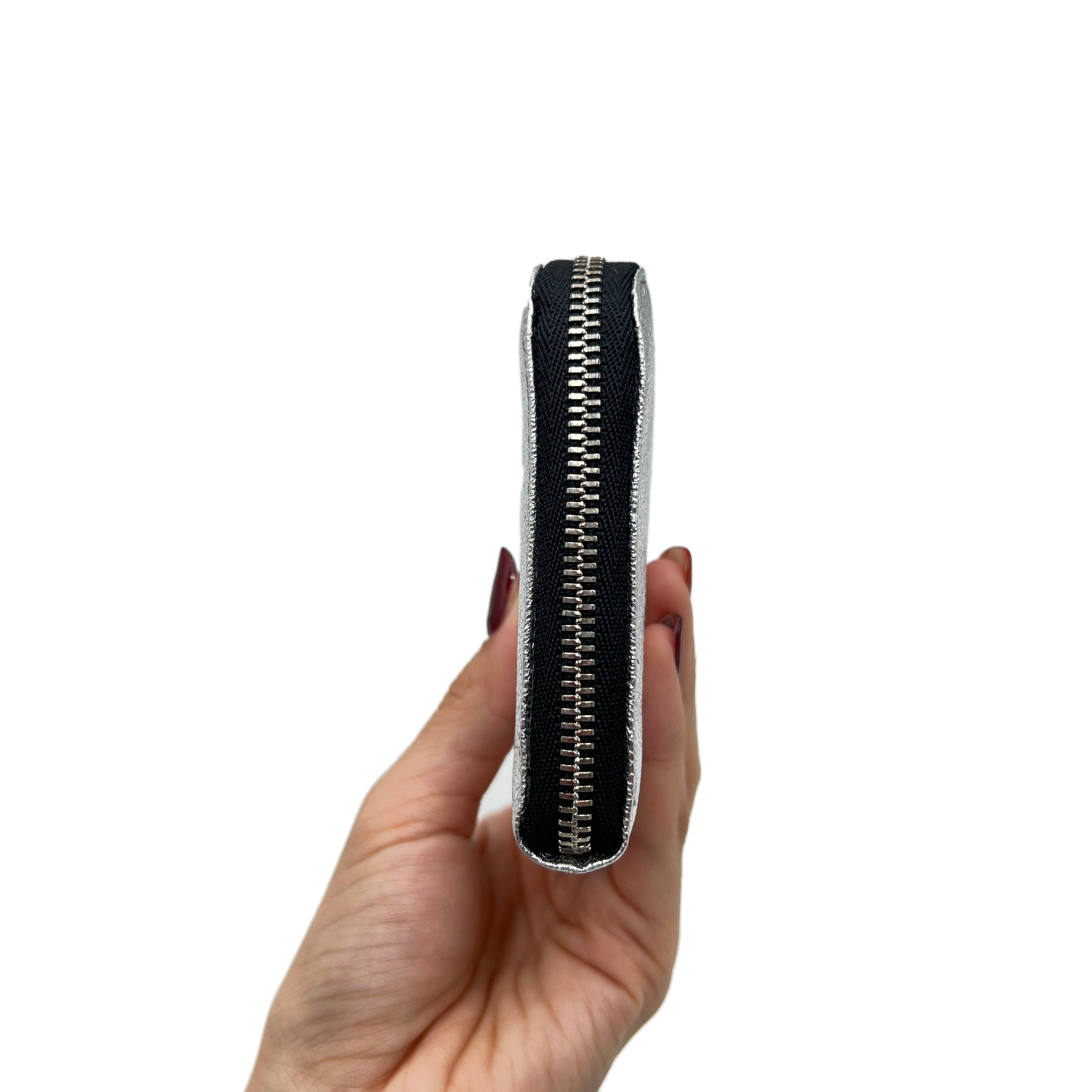 kawa-kawa カワカワ 【L字ファスナーミニ財布】SLIVER箔加工 1263SV