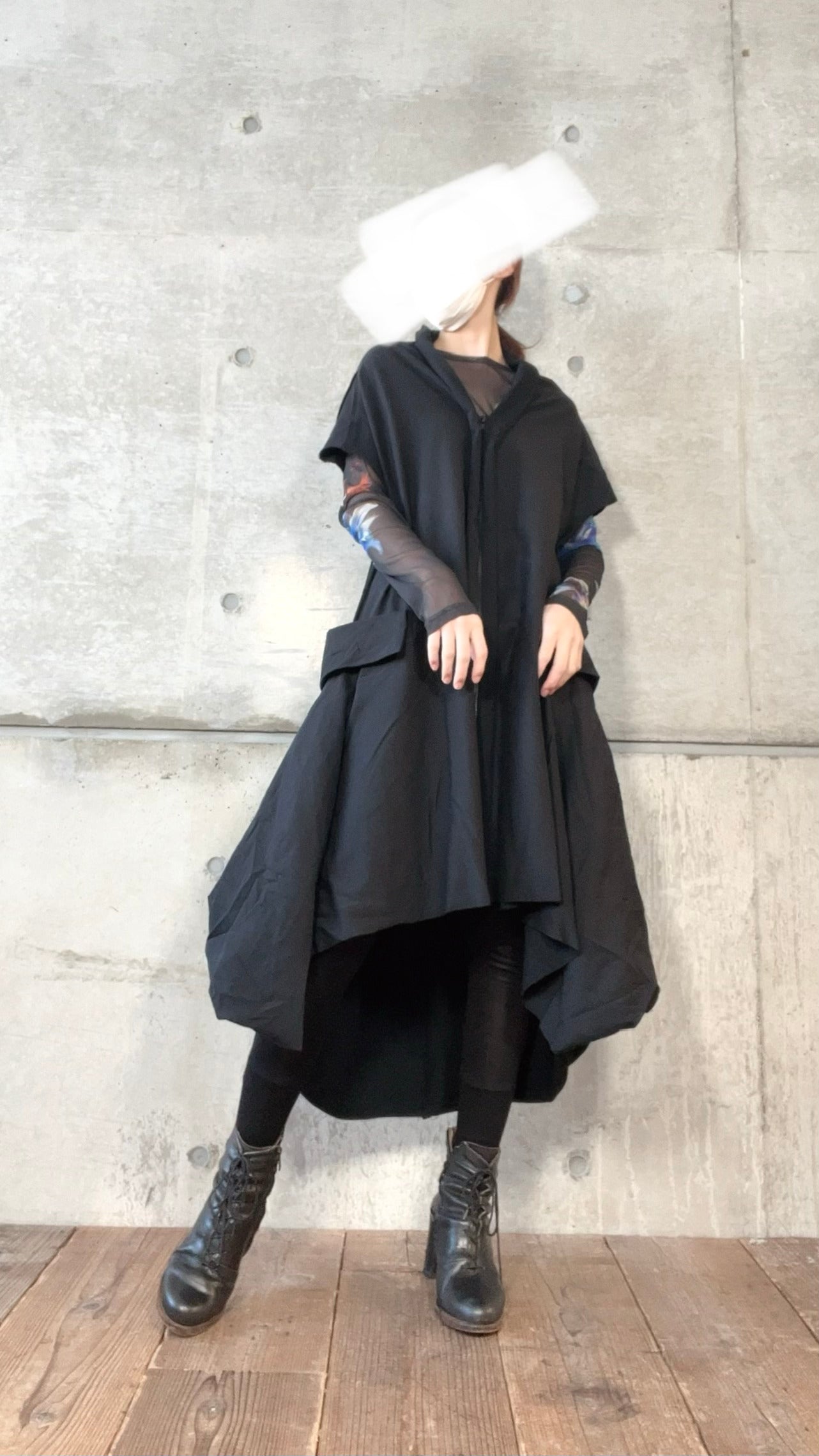 LIMI feu COTTON FRENCH TERRY DRAPE DETAIL DRESS ドレープワンピース LK-T63-046-1-02