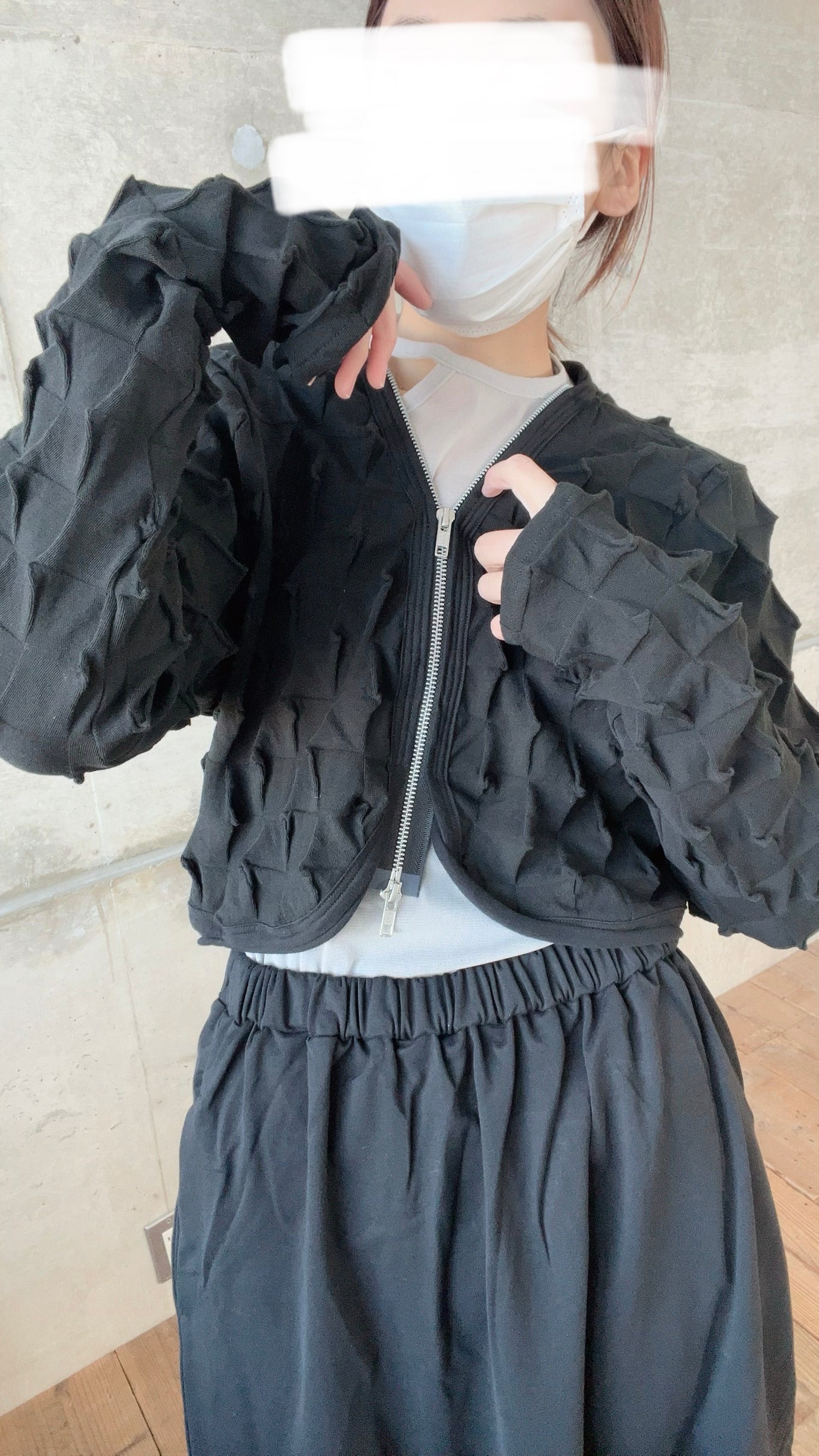 LIMI feu 3D LINK STITCH ROUND HEM BOLERO ラウンドヘムボレロ LK-T11-033-1-02