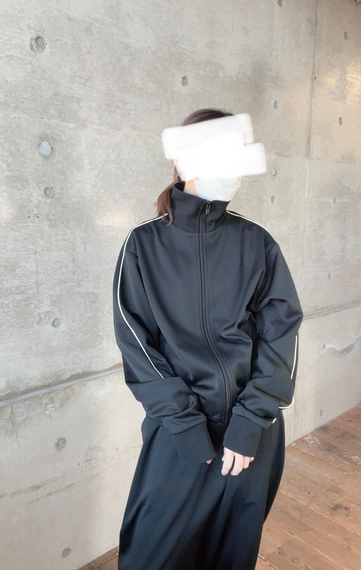 Ground Y POLYESTER SMOOTH SPLIT RAGLAN TRACK JACKET ラグランジャケット GQ-J04-900-2-03