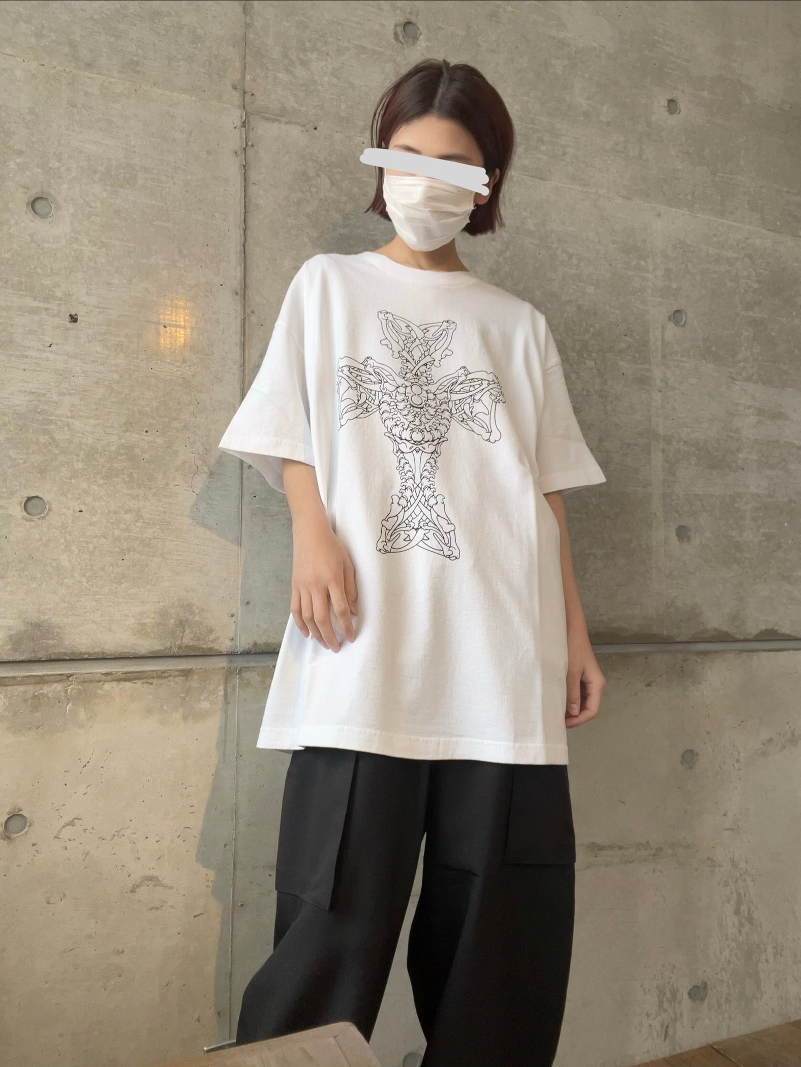 Y's for men × MASSES COTTON SINGLE PRINT ROUND NECK SHORT SLEEVE T