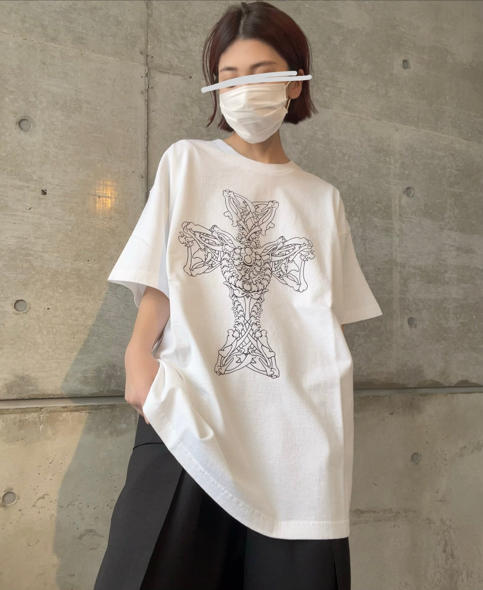 Y's for men × MASSES COTTON SINGLE PRINT ROUND NECK SHORT SLEEVE T
