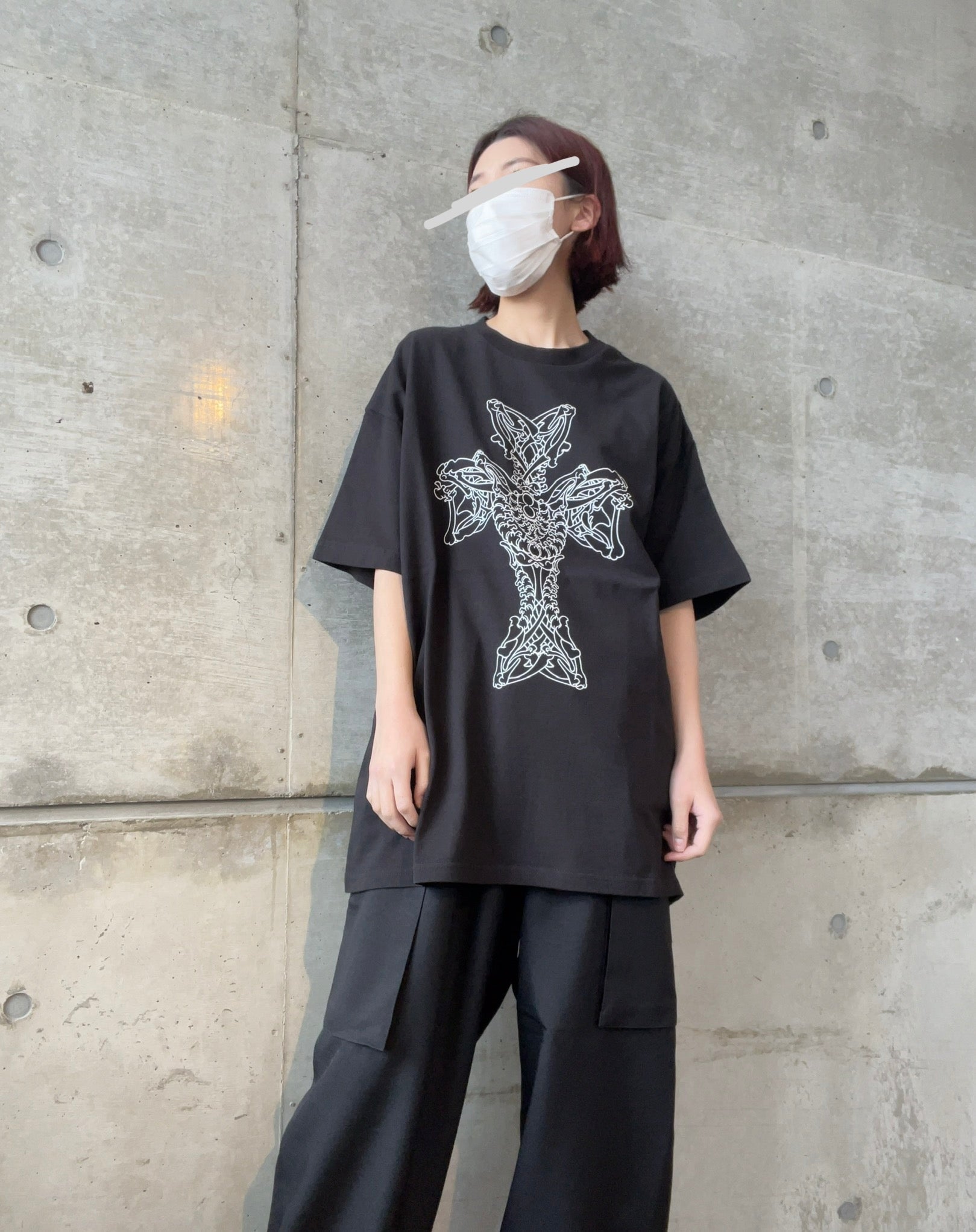 Y's for men × MASSES COTTON SINGLE PRINT ROUND NECK SHORT SLEEVE T