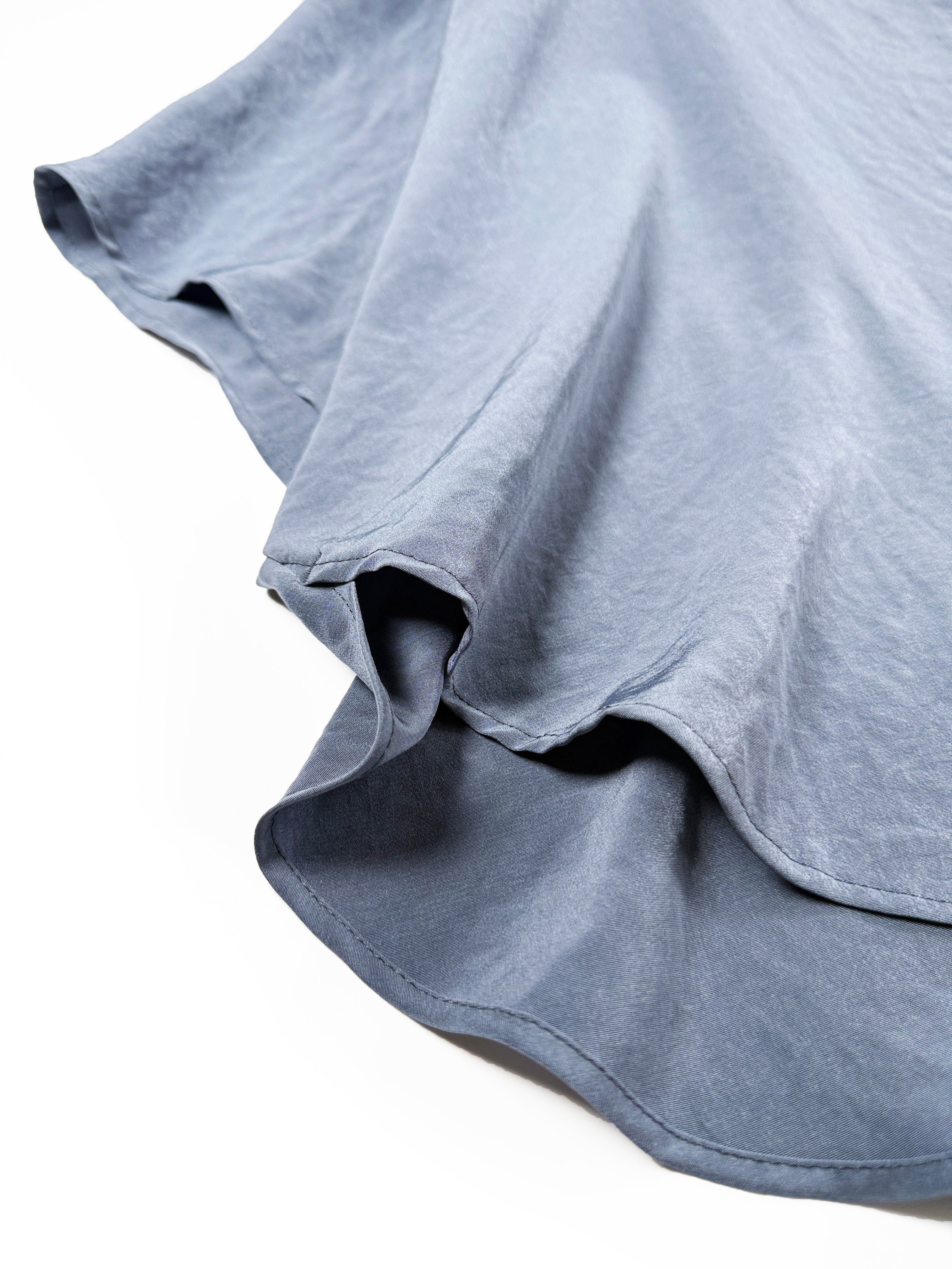 Y’s CREPE de CHINE STAND CAPE BLOUSEクレープデシンスタンドカラーブラウス YM-B02-500-1-02