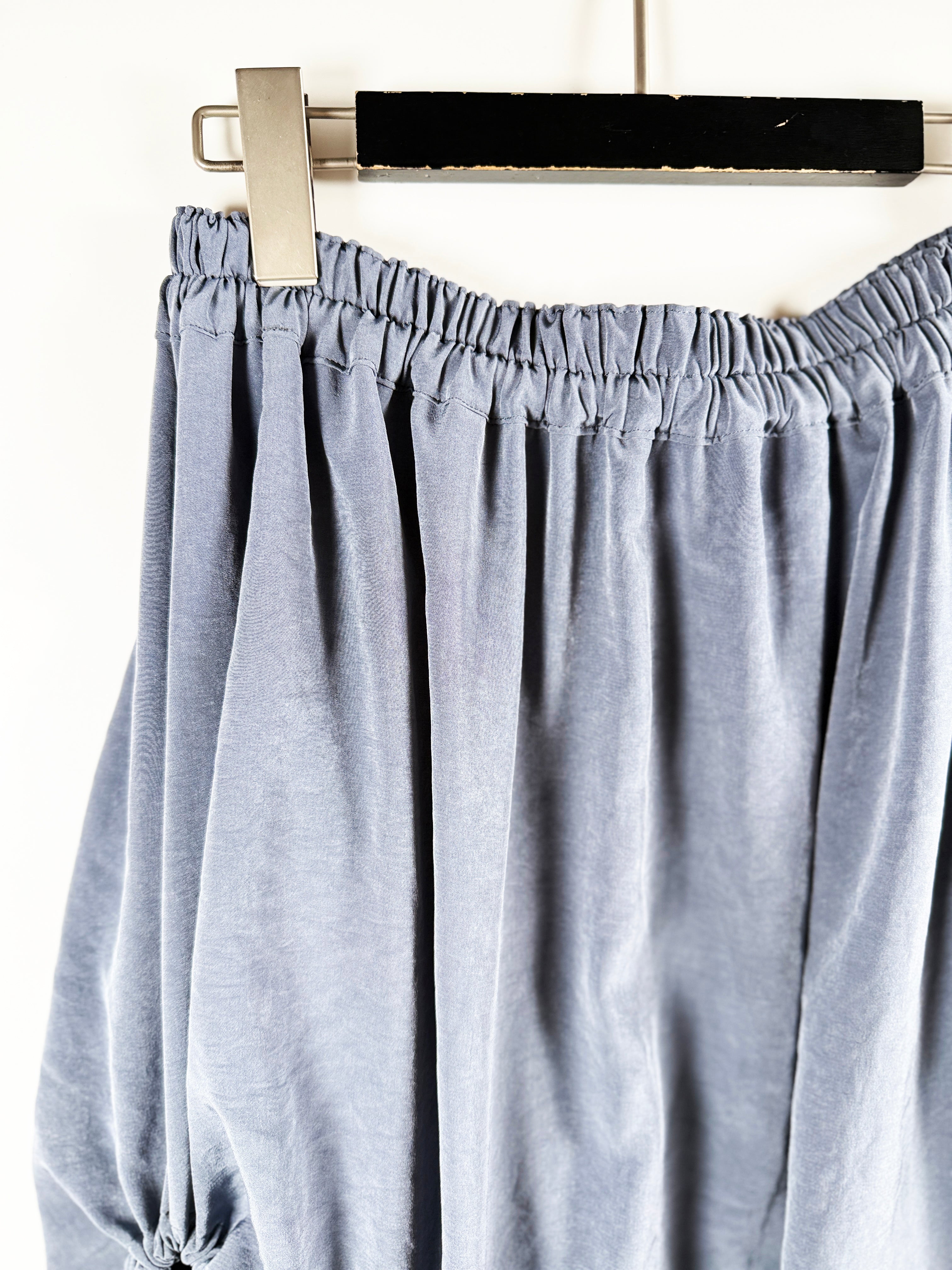 Y's CREPE de CHINE CIRCLE GATHERED SKIRTクレープデシンサークルギャザースカート YM-S03-500-2-01