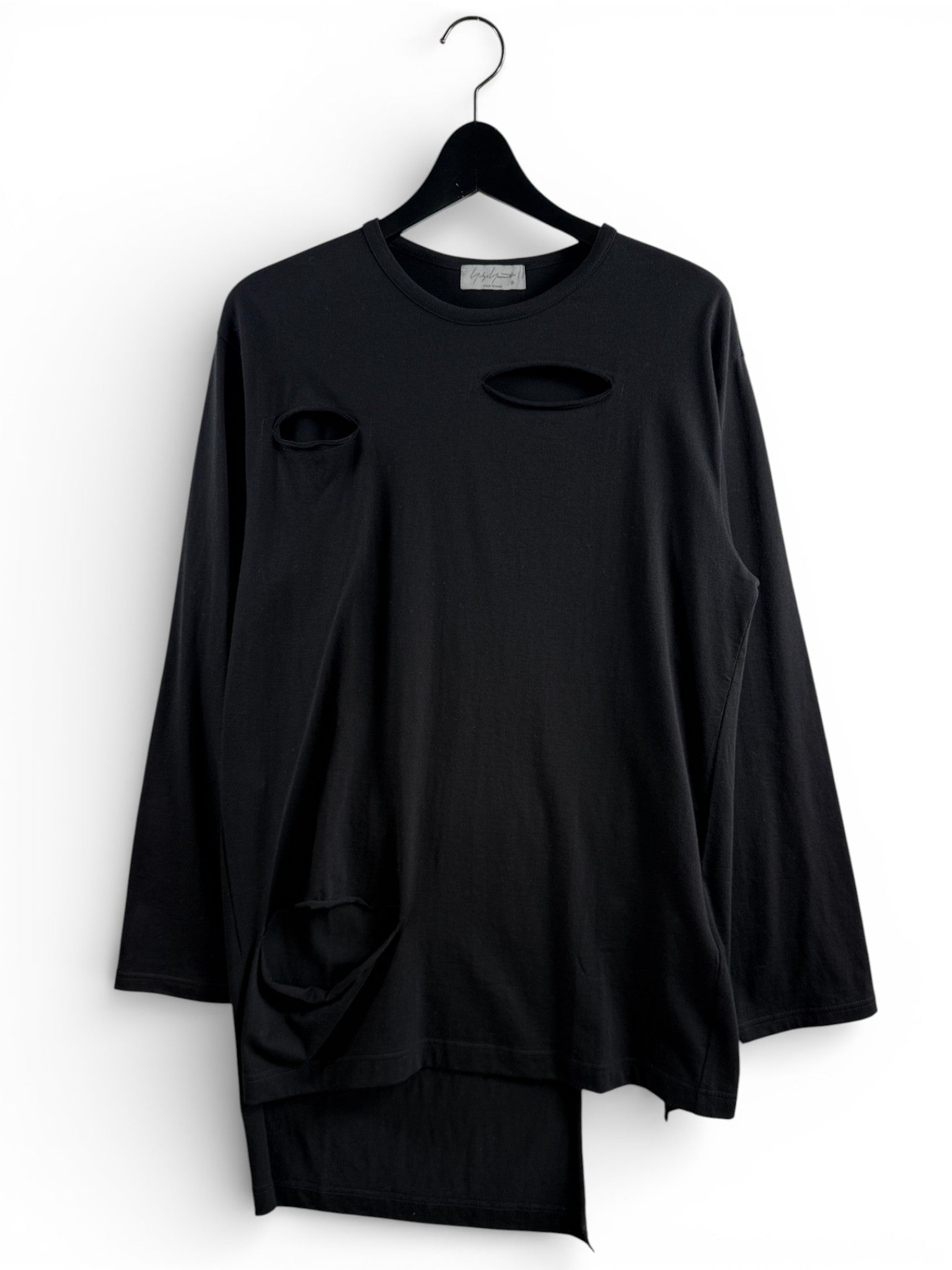 YohjiYamamotoPour HOMME COMBED SINGLE JERSEY DETAIL S SLEEVET T HP-T24-079-1-03