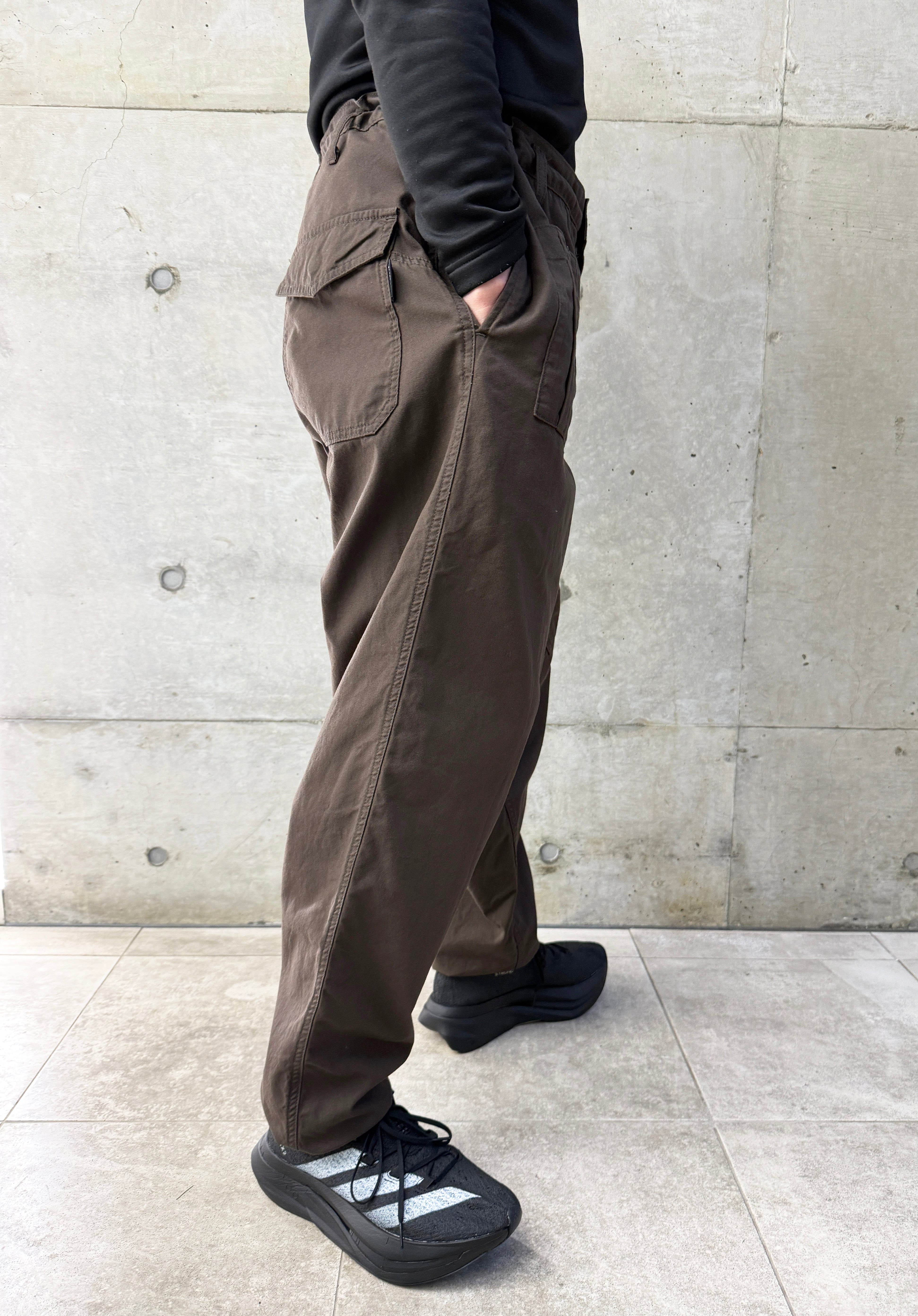 BLACK SCANDAL OXFORD NO-TUCK WAIST STRING WORK PANTS HP-P97-041-2-03