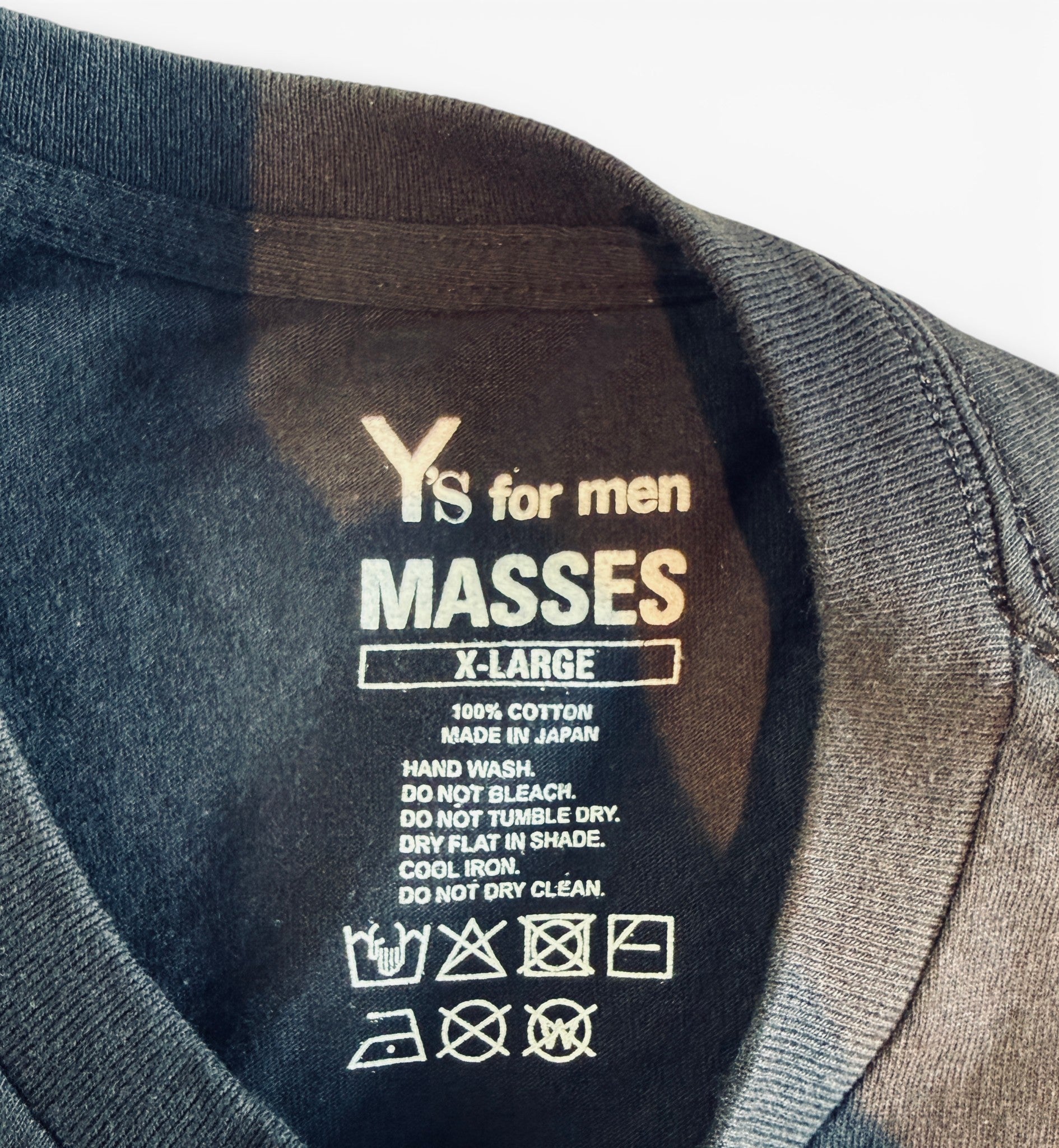 Y's for men × MASSES COTTON SINGLE PRINT ROUND NECK SHORT SLEEVE T