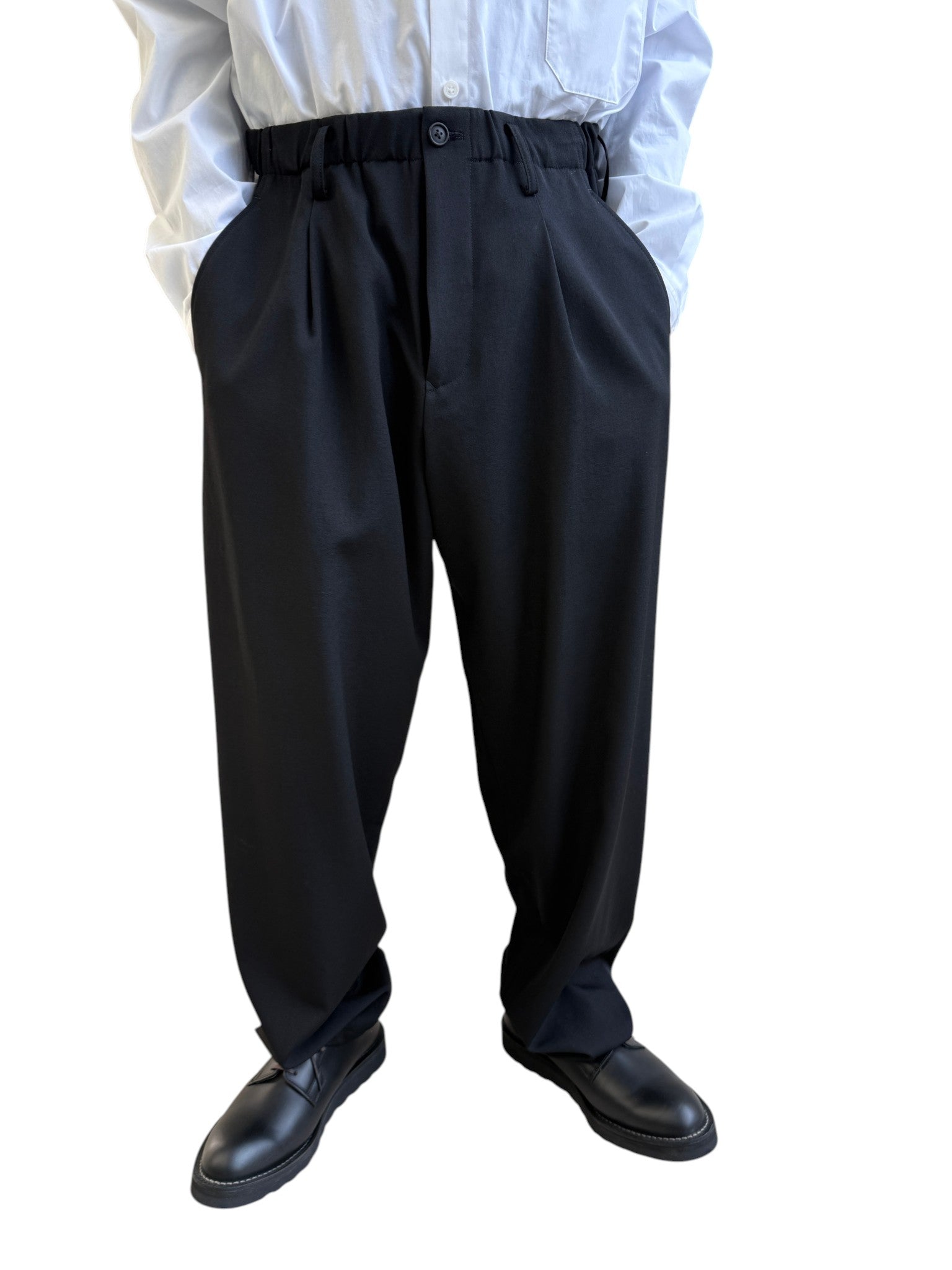 Y’sformen WOOL GABARDINE WAIST STRING PANTウールギャバジン ウエスト紐パンツ