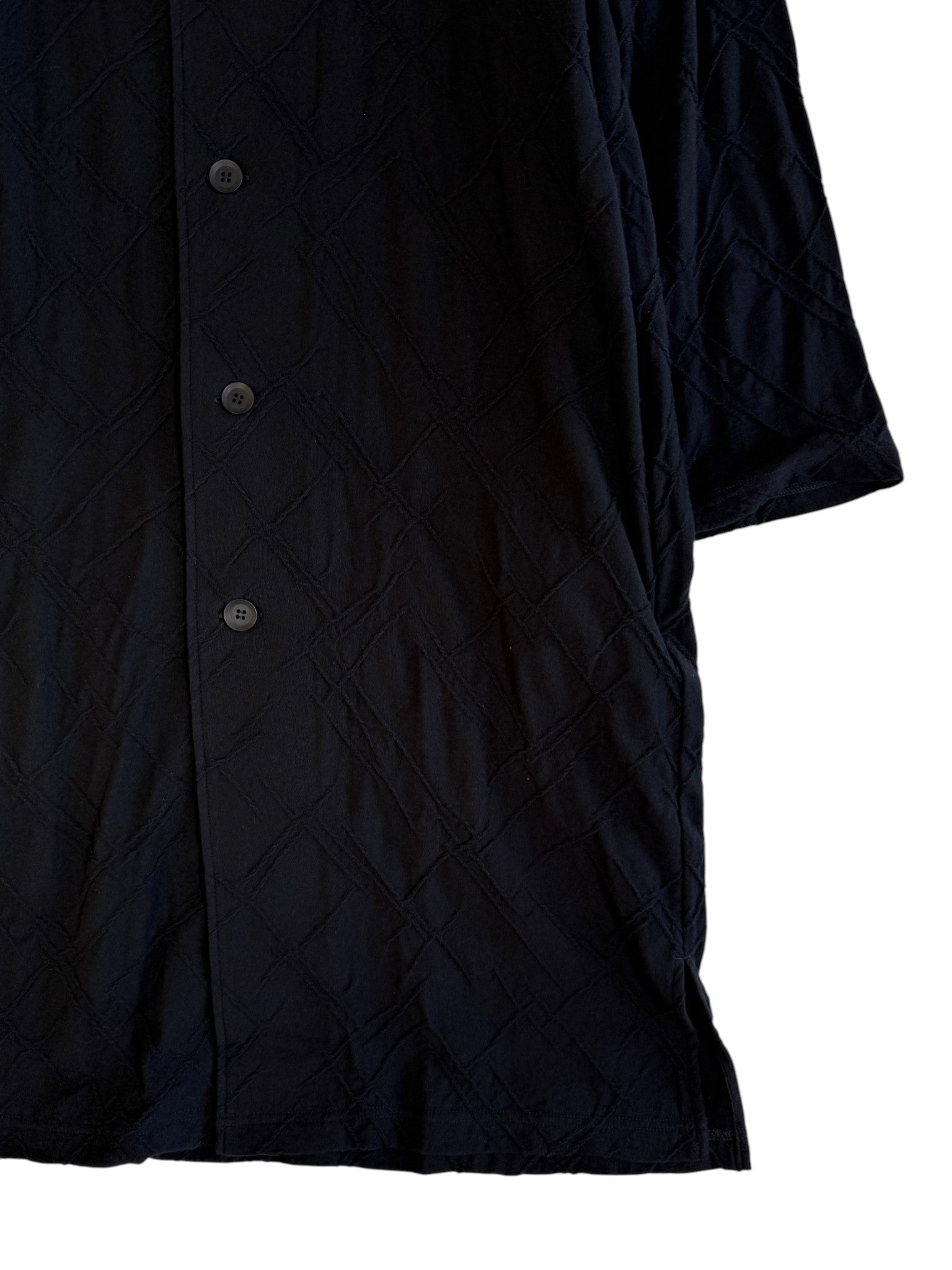 30/- TUCK JACQUARD COLLARLESS JKT ジャガード織ノーカラーロングジャケットHK-T83-093-1-03