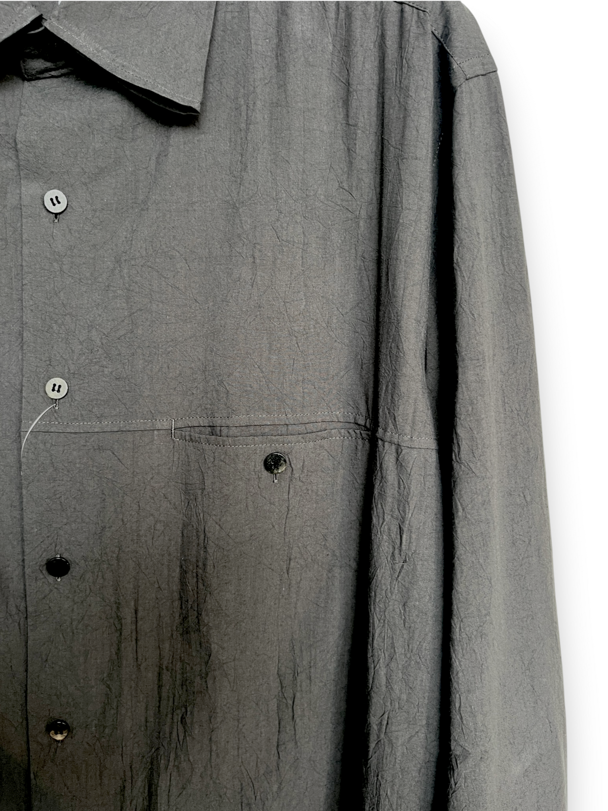 60 WRINKLE LAWN SINGLE ROLL COLLAR SHIRT MK-B13-006-1