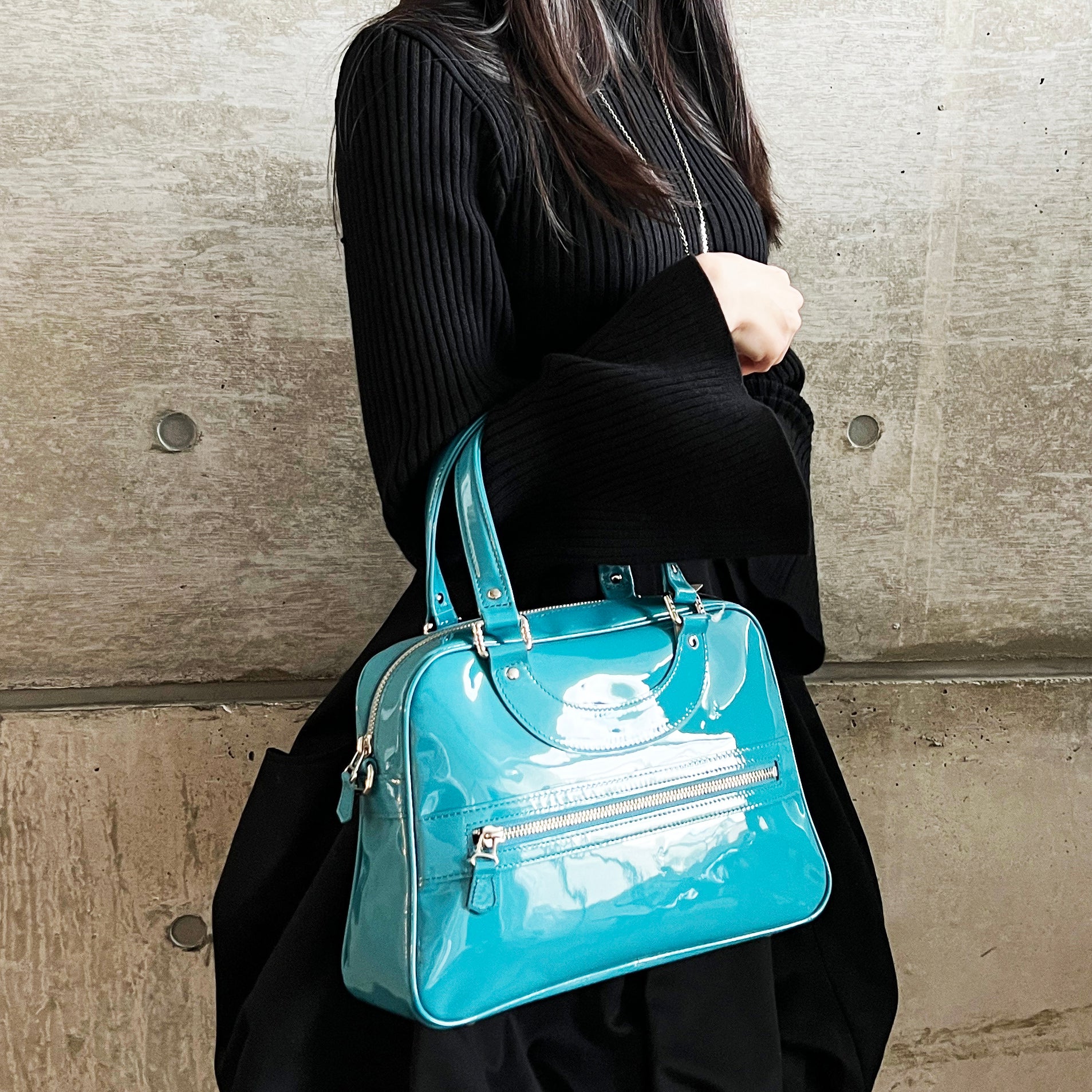 Jacques Le Corre ジャックルコー 【LISBON】 リスボン MINI 2way バッグ TURQUOISE BLUE