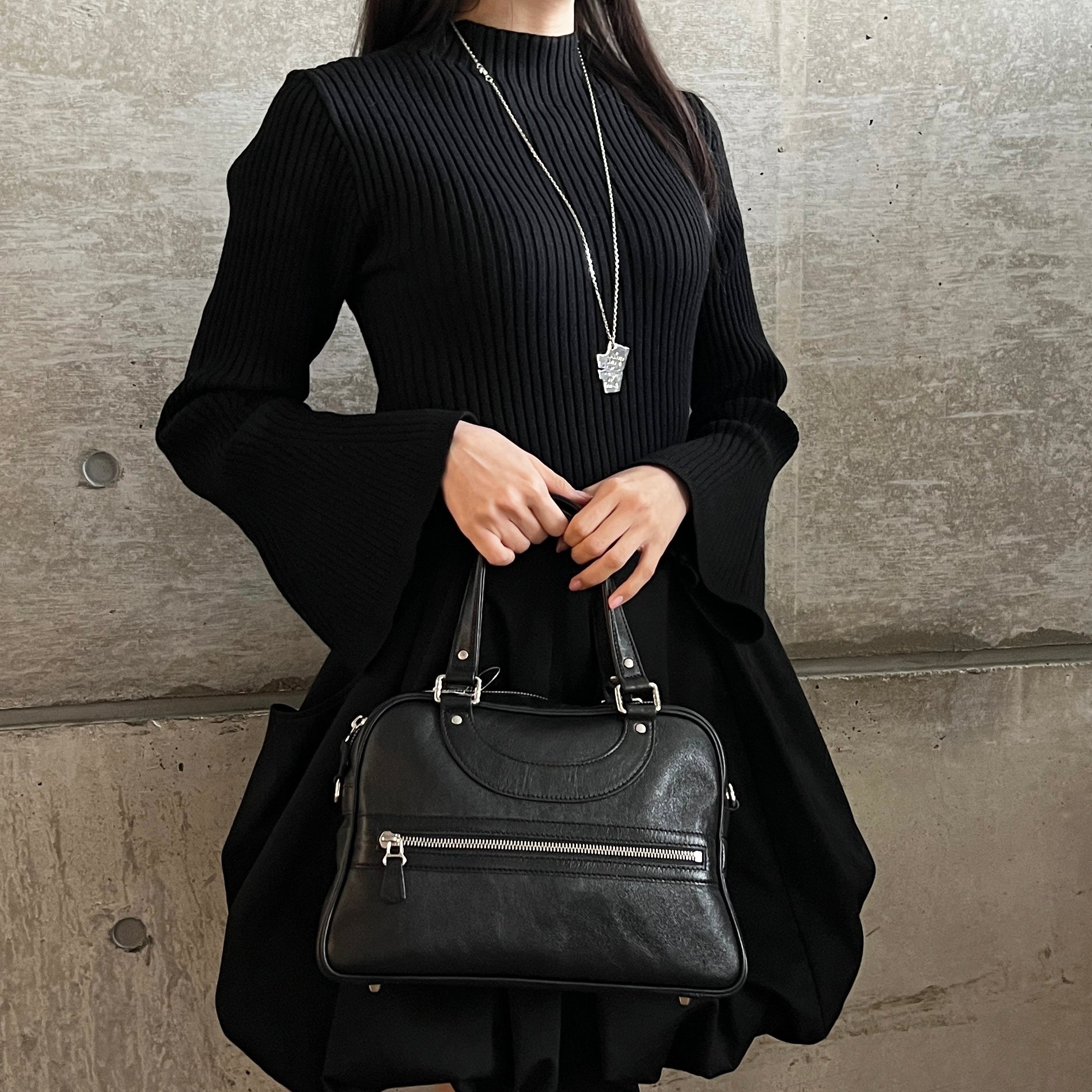 Jacques Le Corre ジャックルコー 【LISBON】 リスボン MINI 2way バッグ BLACK 黒