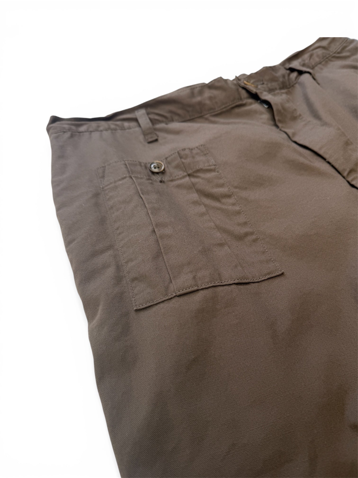 BLACK SCANDAL OXFORD NO-TUCK WAIST STRING WORK PANTS HP-P97-041-2-03