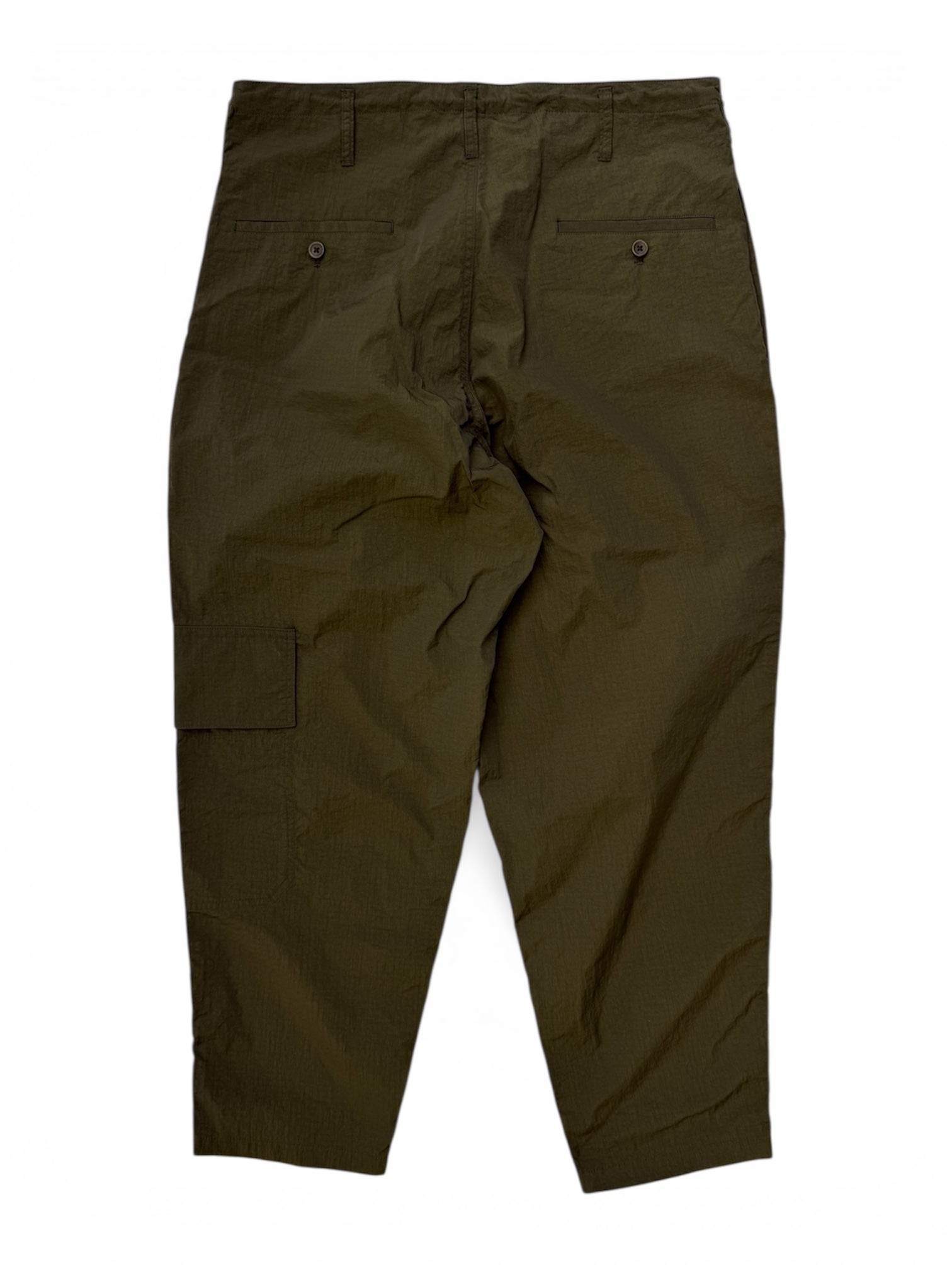 NYLON RIPSTOP SIDE-TUCK DRAWSTRING PANTS P06-601-1 カーキ(Khaki)