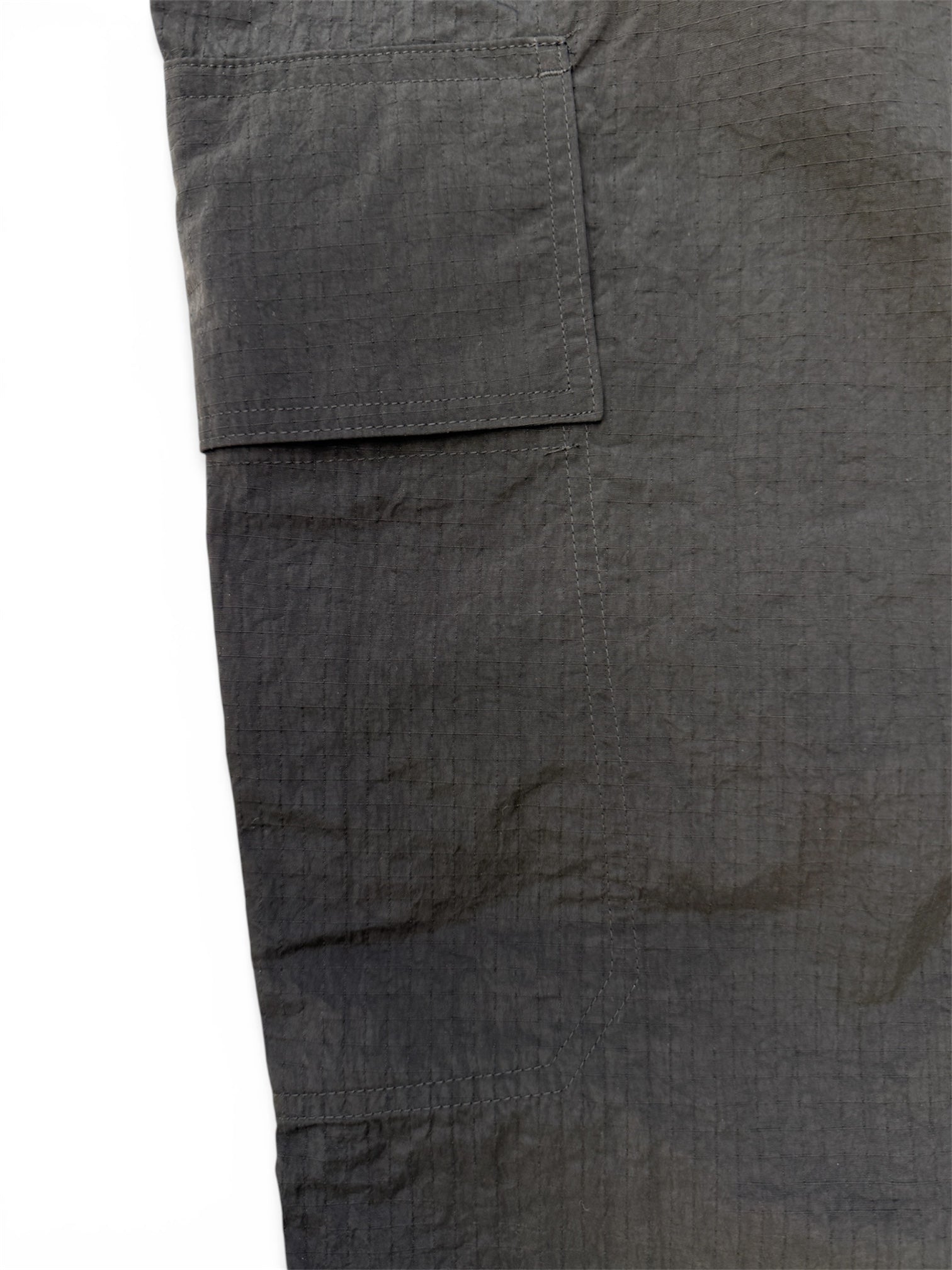 NYLON RIPSTOP SIDE-TUCK DRAWSTRING PANTS P06-601-2 ブラック