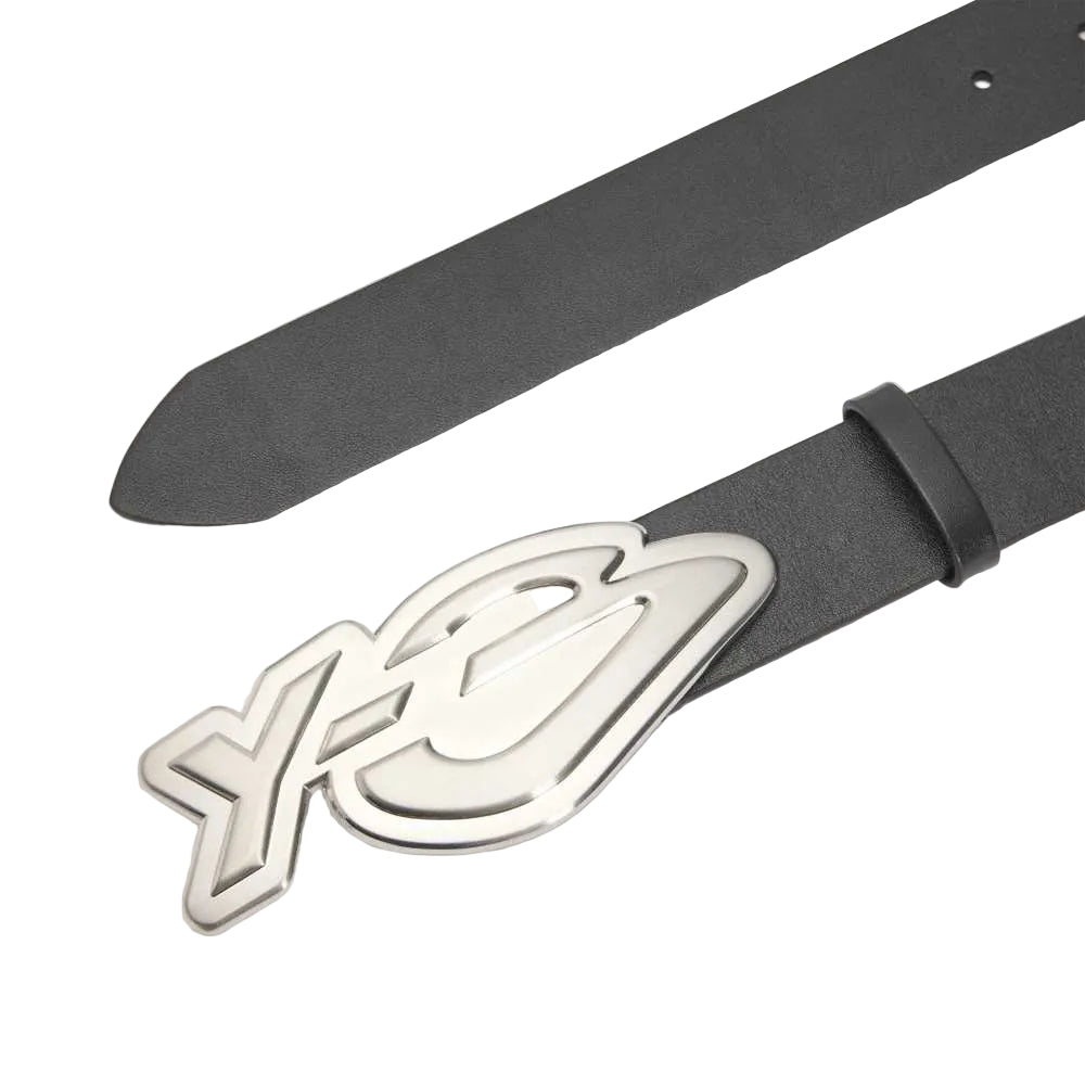 Y-3 LEATHER GRAPHIC LOGO BELT  Y-3 レザー グラフィック ロゴ ベルト KZ0833 BLACK