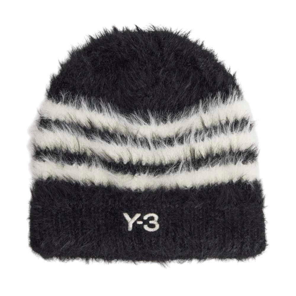 Y-3 STRIPES BEANIE / Y-3 ストライプス ビーニー KY3727 : BLACK/CREAM WHITE