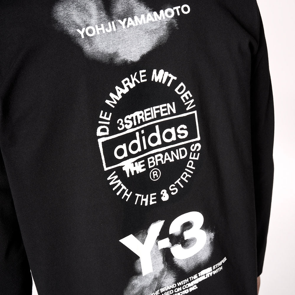 Y-3 GRAPHIC LONG SLEEVE TEE