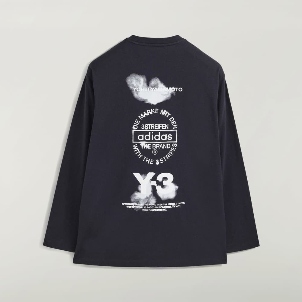 Y-3 GRAPHIC LONG SLEEVE TEE