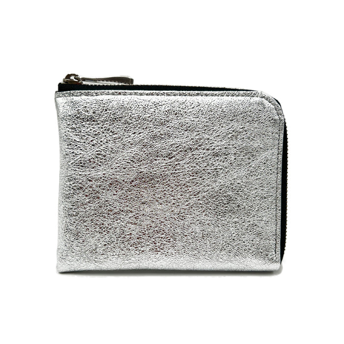 kawa-kawa カワカワ 【L字ファスナーミニ財布】SLIVER箔加工 1263SV