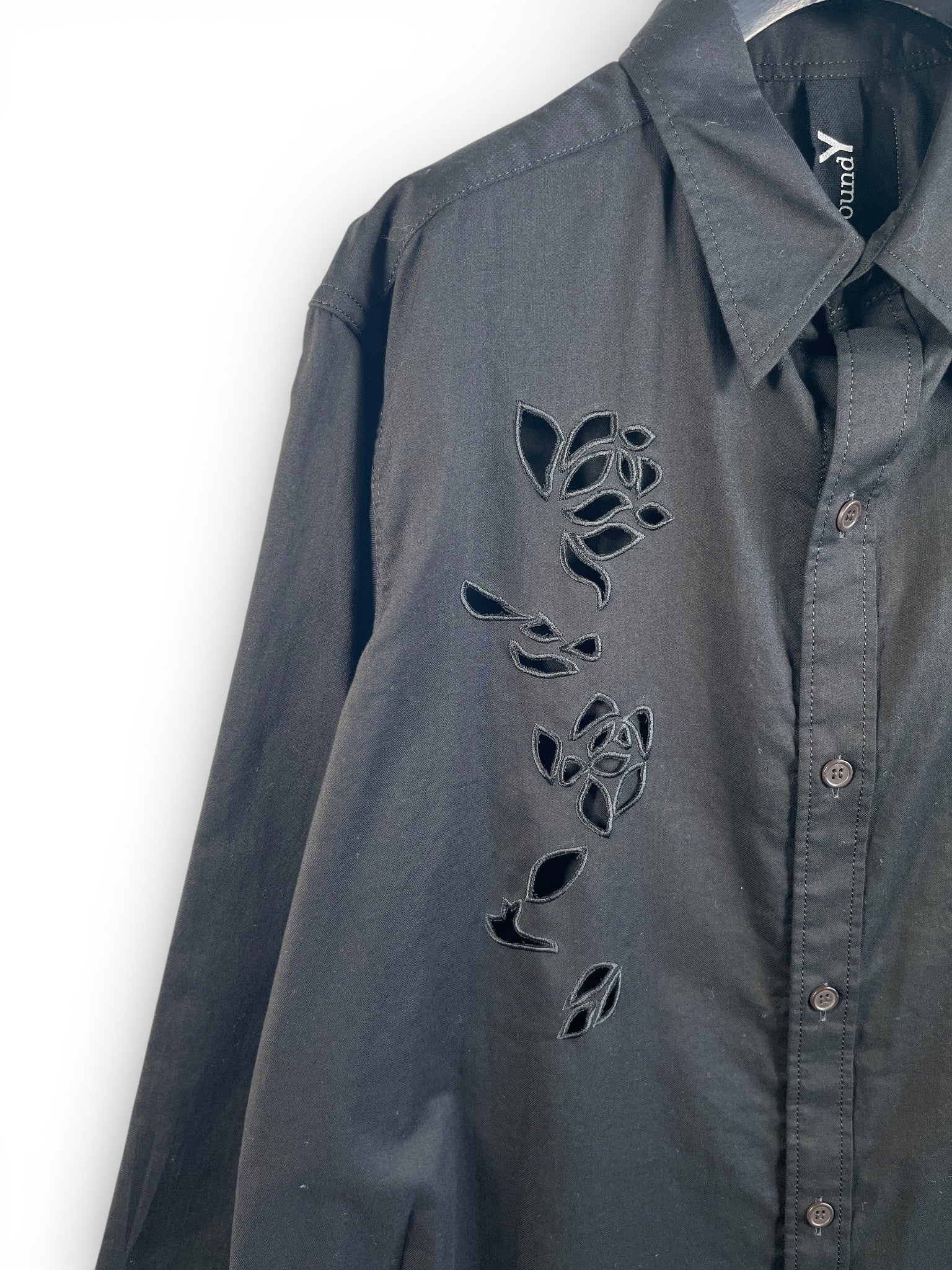 Ground Y CUTWORK EMBROIDERY LIGHT TWILL SHIRT カットワークシャツ　GQ-B08-031-2-03