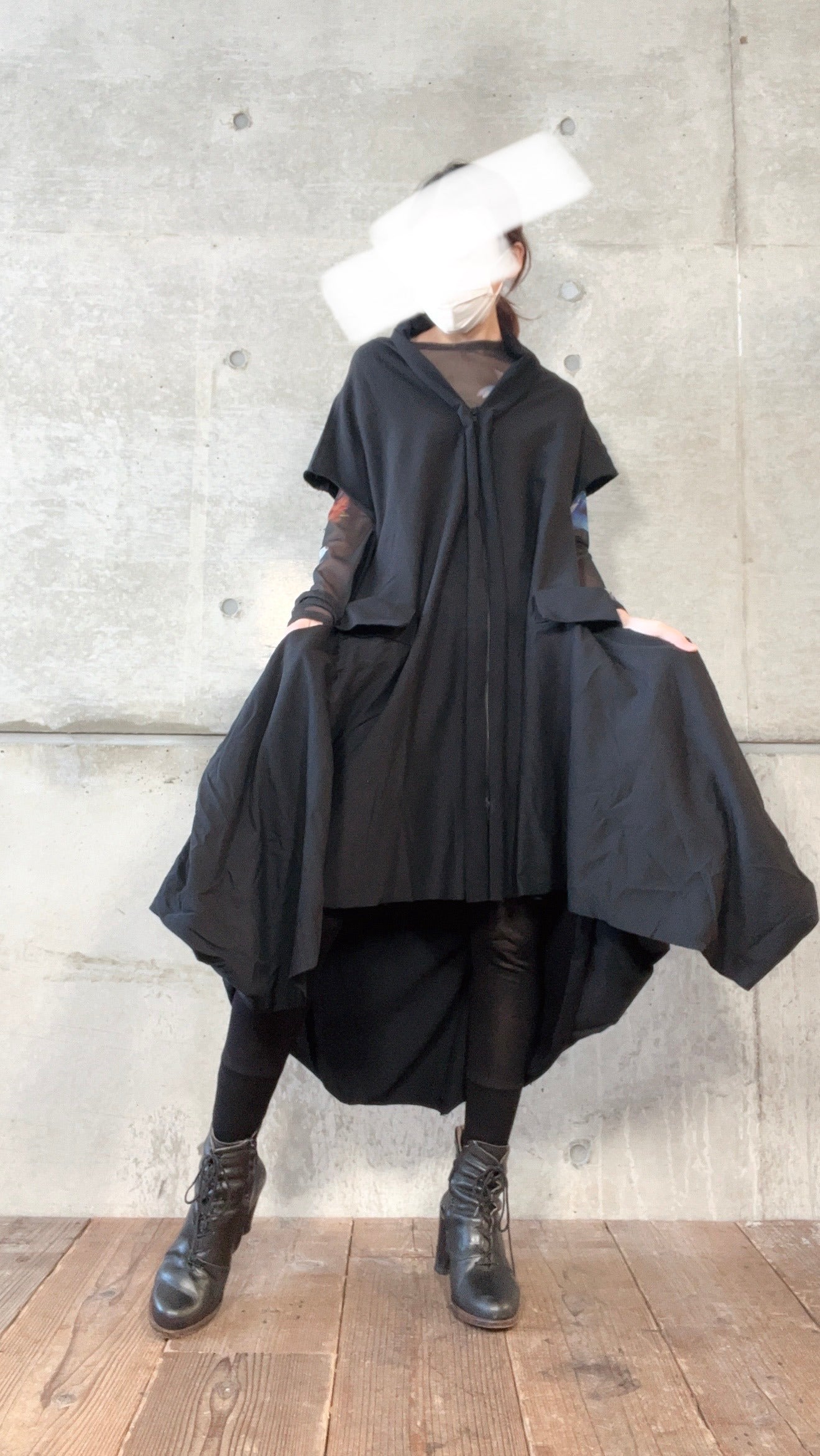 LIMI feu COTTON FRENCH TERRY DRAPE DETAIL DRESS ドレープワンピース　LK-T63-046-1-02