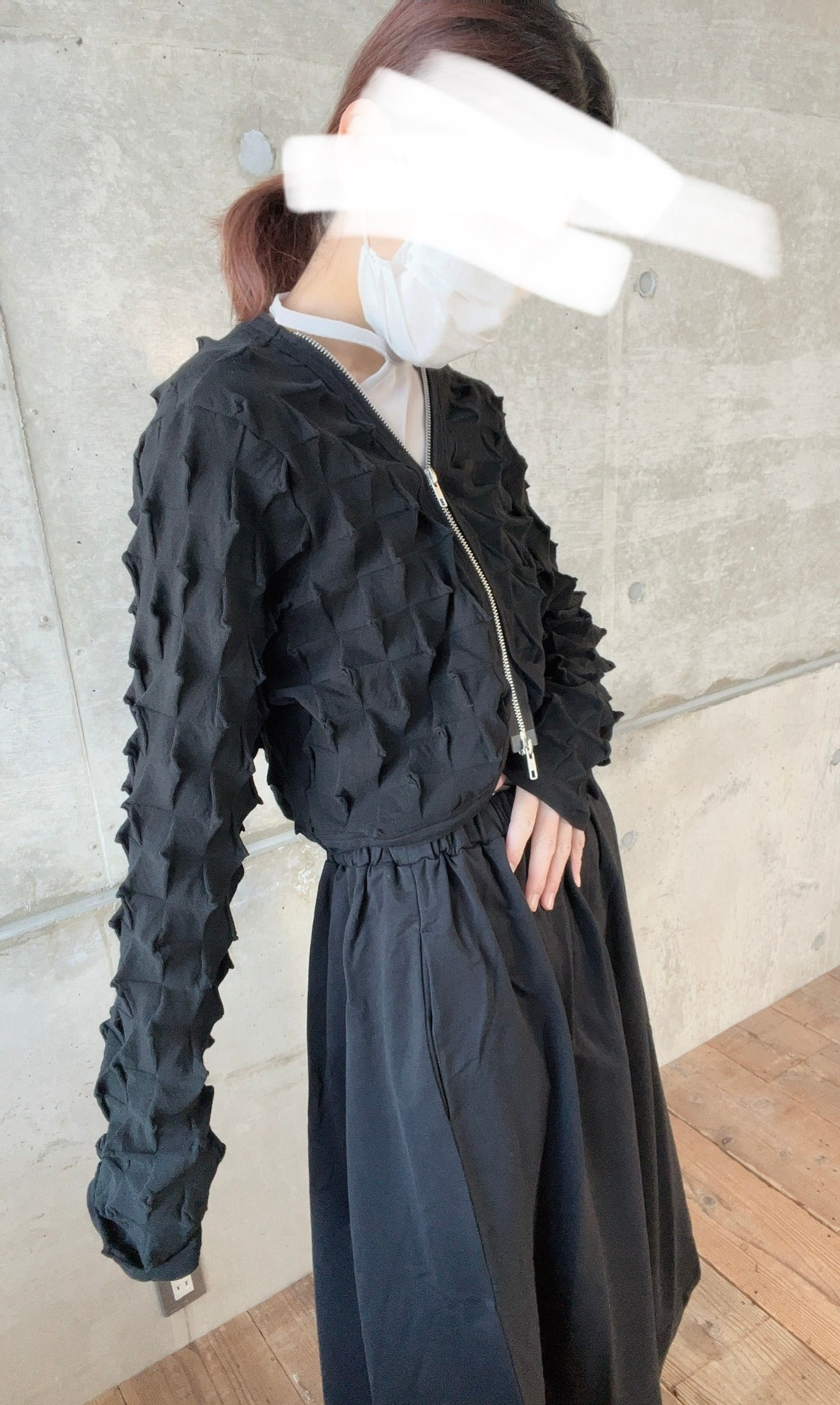 LIMI feu 3D LINK STITCH ROUND HEM BOLERO ラウンドヘムボレロ　LK-T11-033-1-02