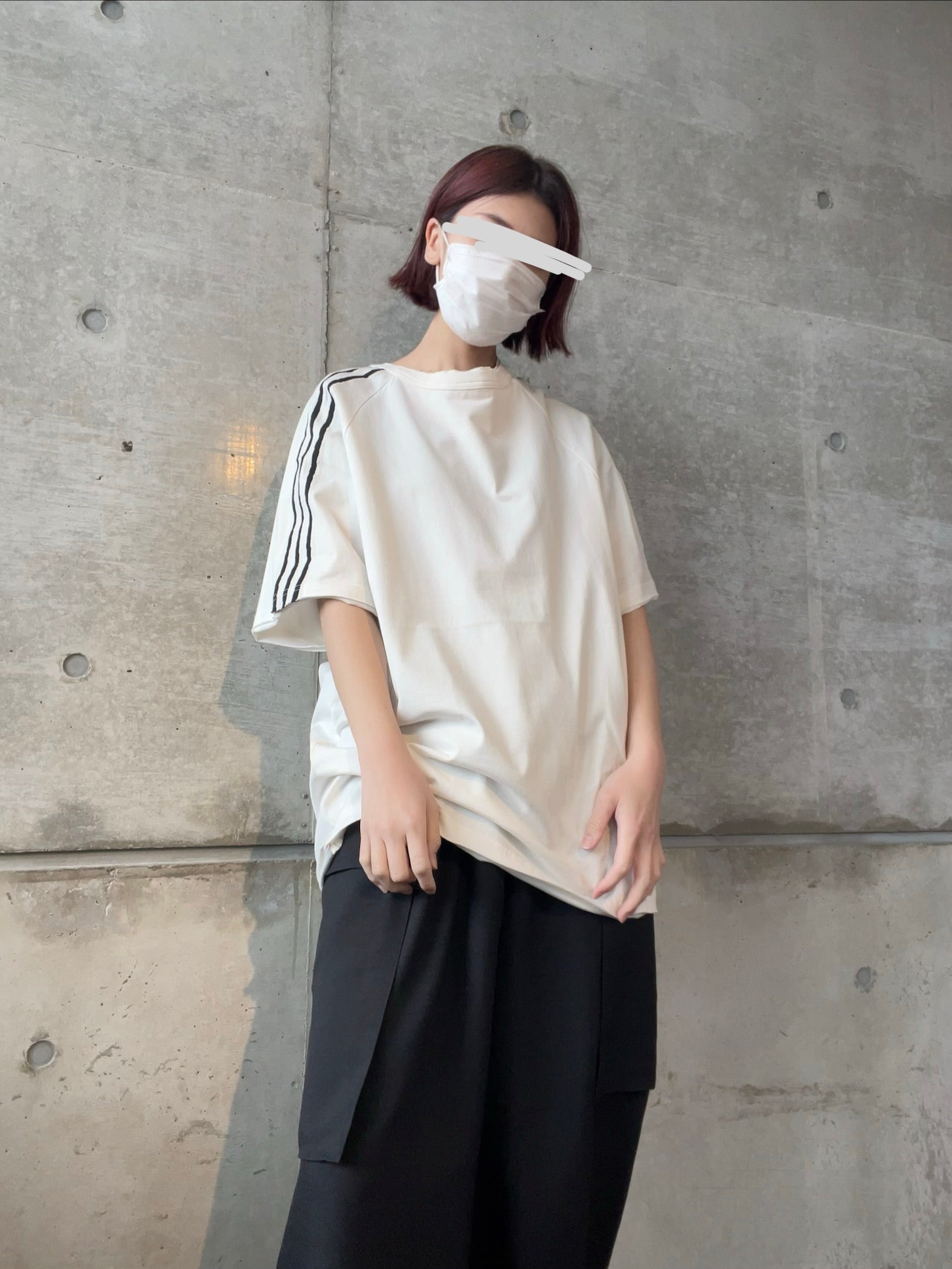 Y-3 RAW EDGE 3 STRIPES SHORT SLEEVE TEE