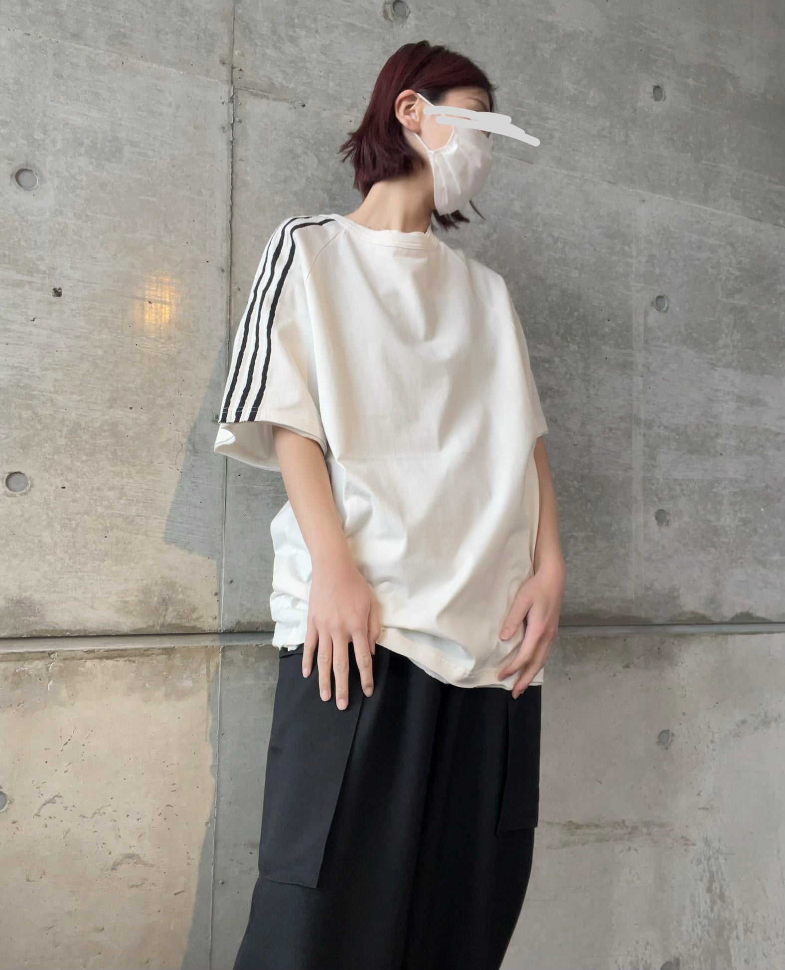 Y-3 RAW EDGE 3 STRIPES SHORT SLEEVE TEE