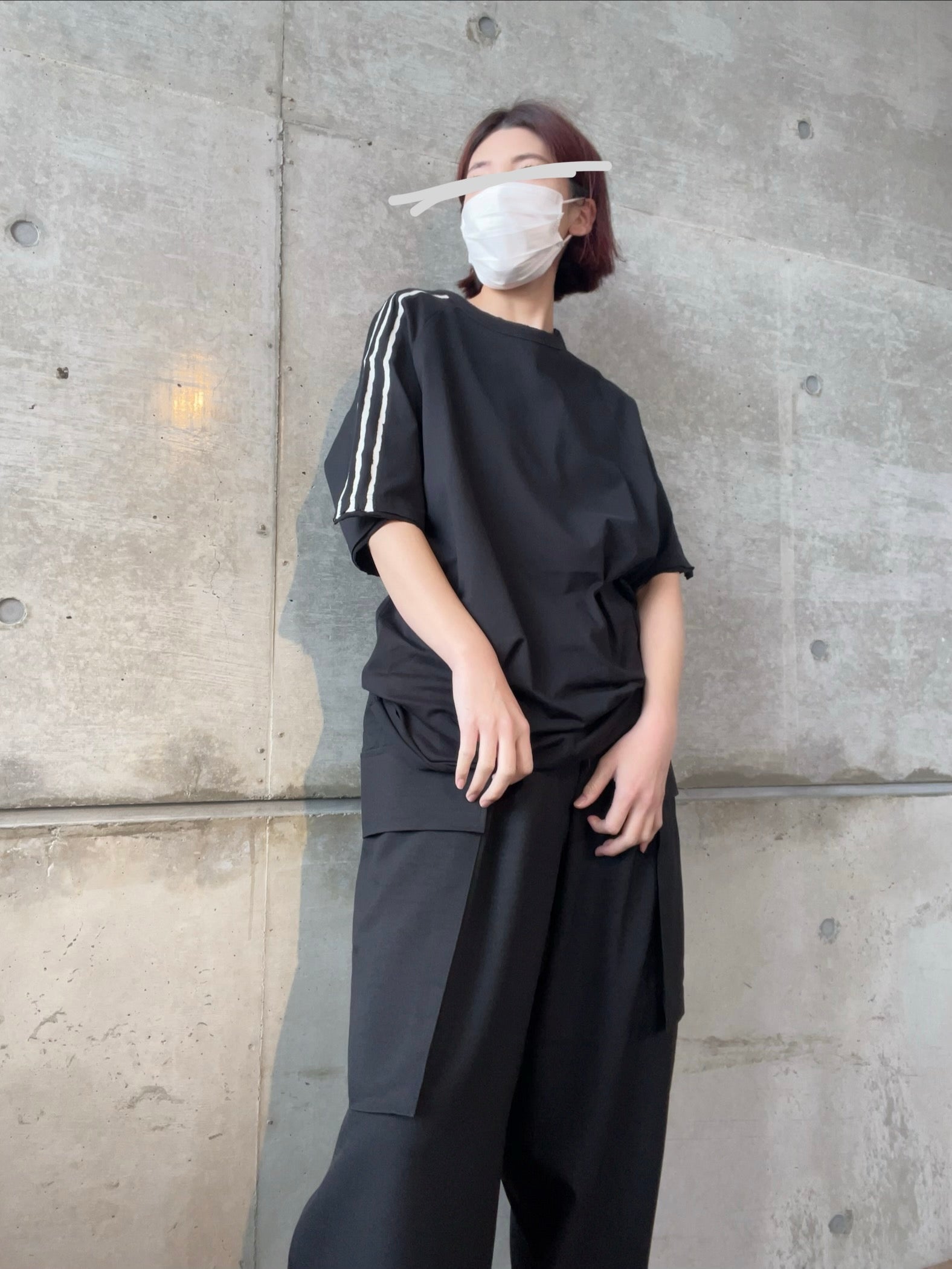 Y-3 RAW EDGE 3 STRIPES SHORT SLEEVE TEE