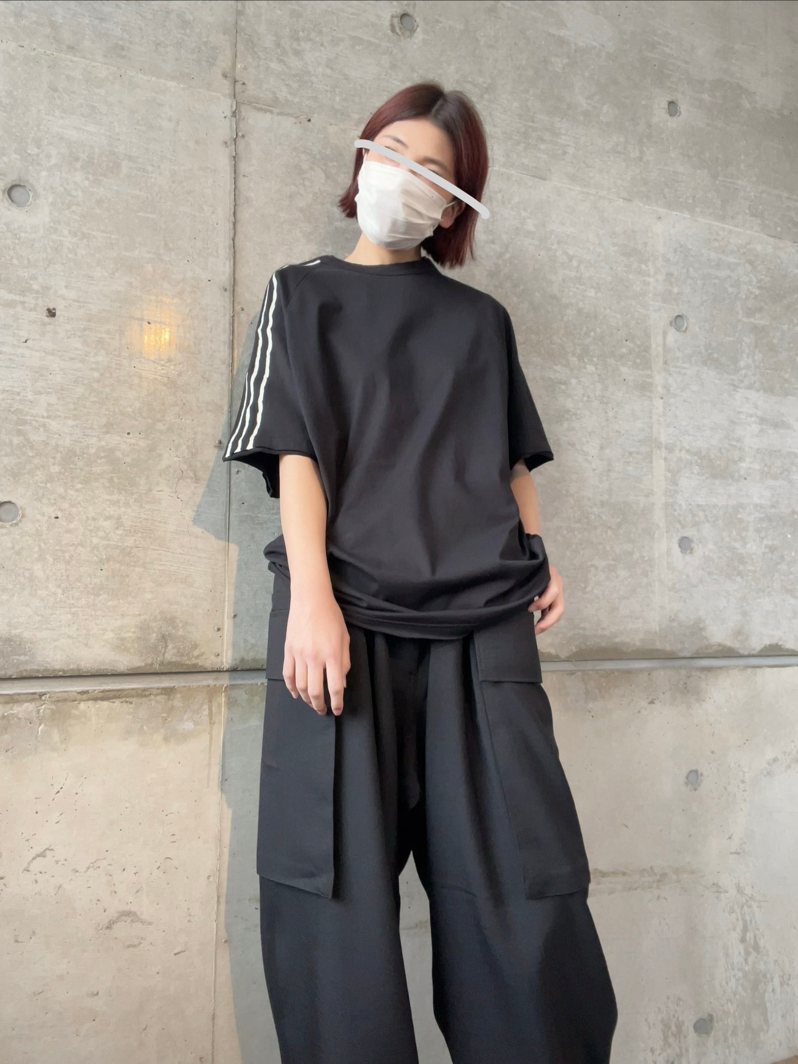Y-3 RAW EDGE 3 STRIPES SHORT SLEEVE TEE