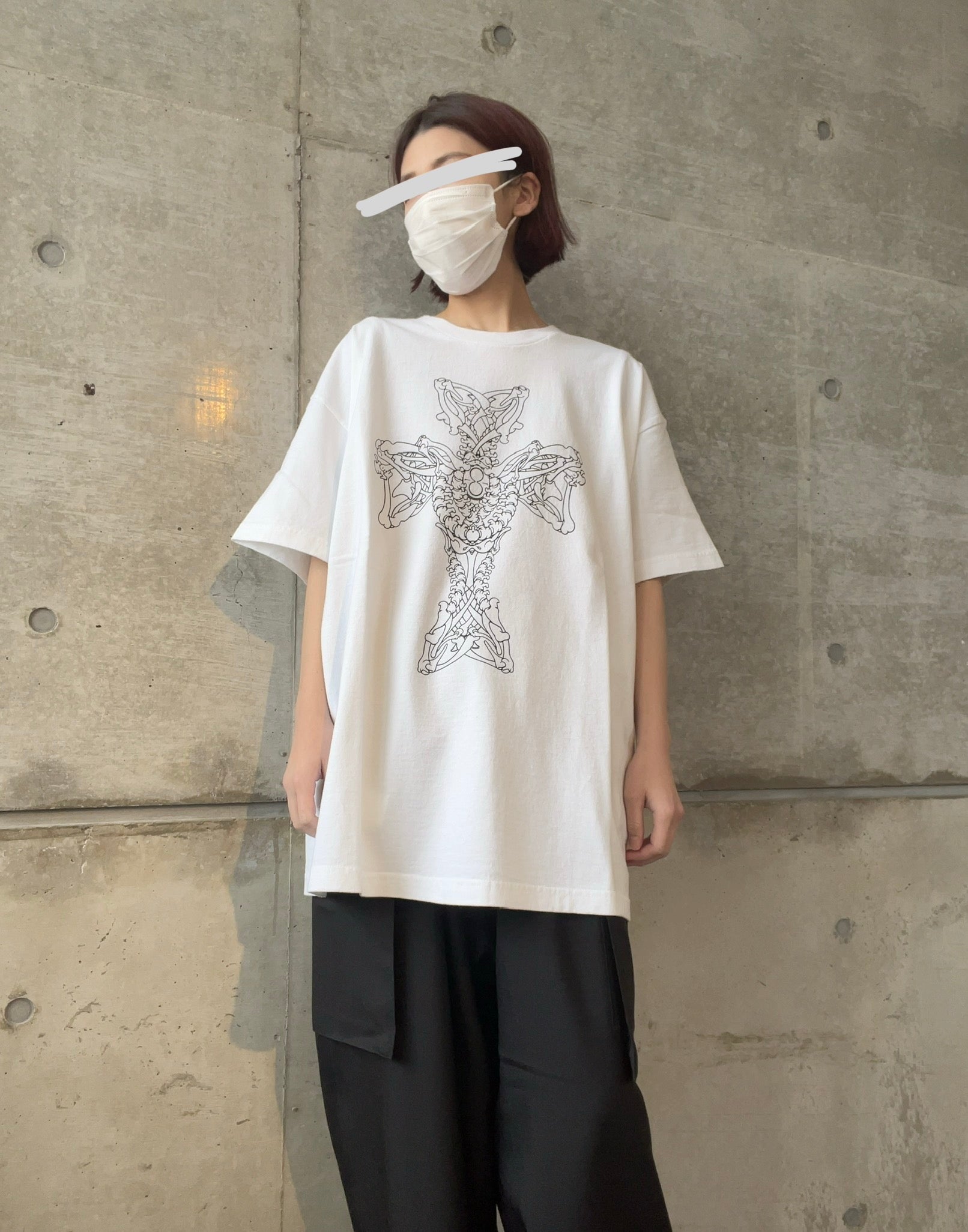 Y's for men × MASSES COTTON SINGLE PRINT ROUND NECK SHORT SLEEVE T