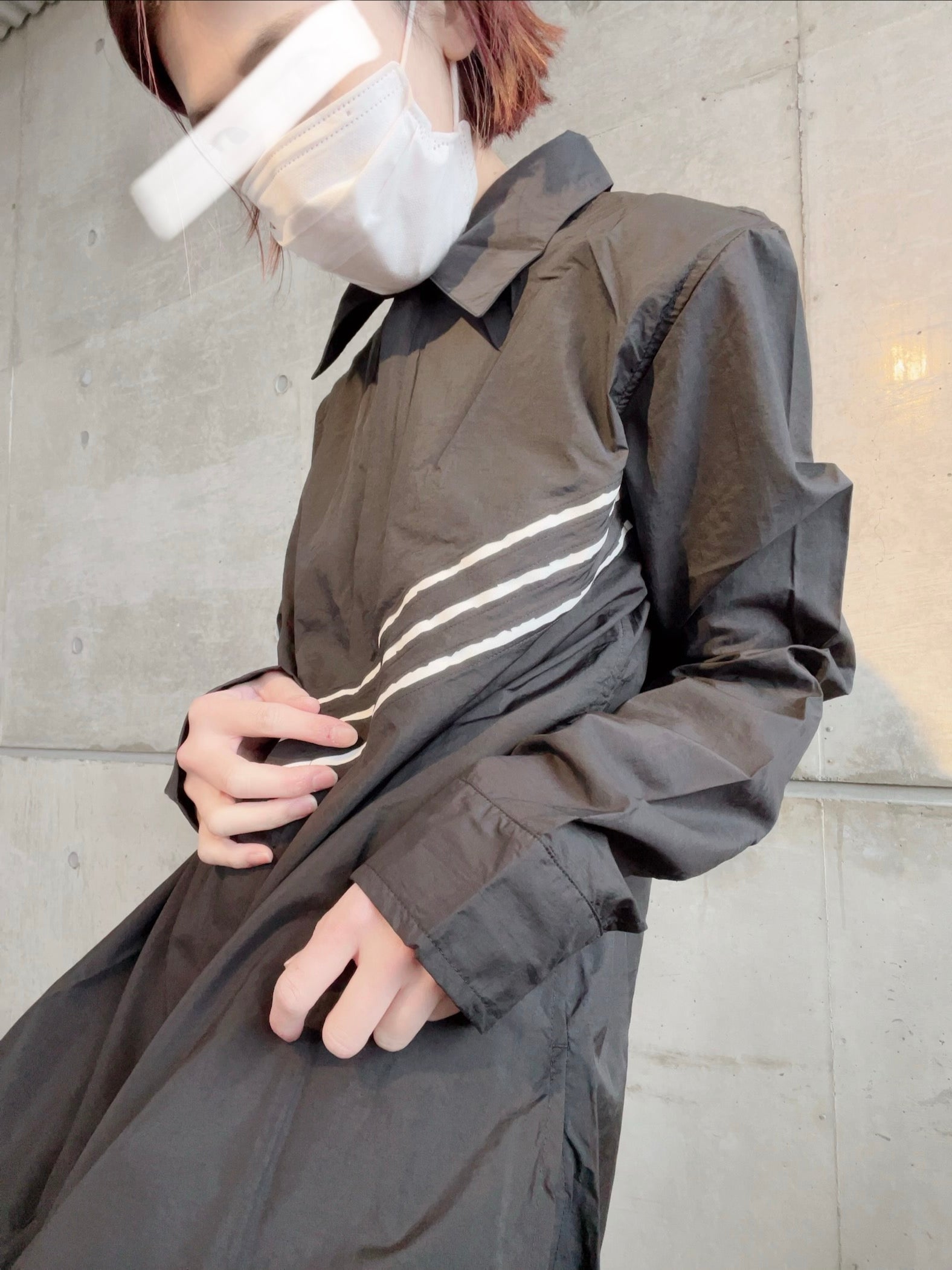 Y-3 RAW EDGE 3 STRIPES SHIRTローエッジ 3ストライプ シャツ　KF1193