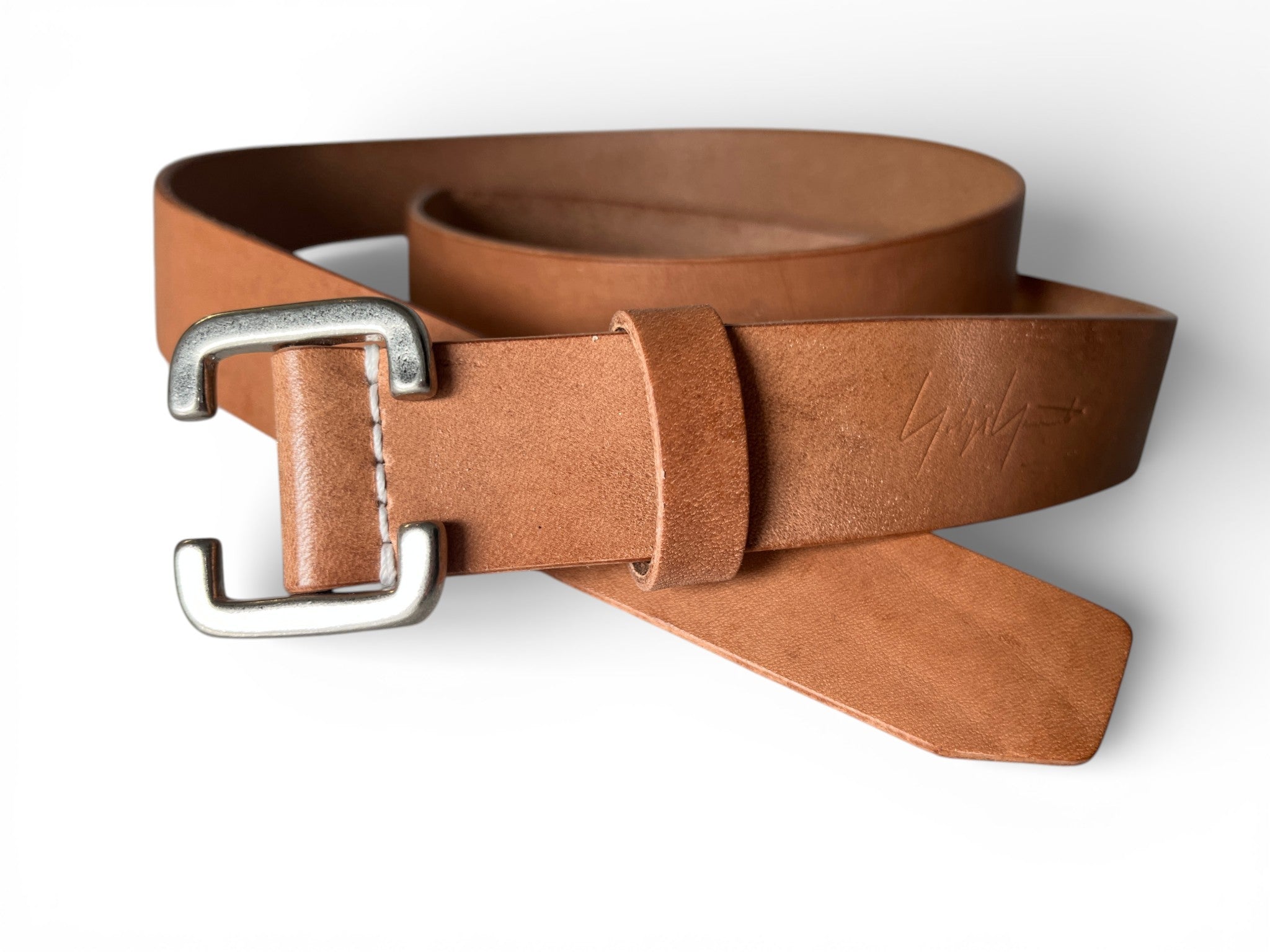 Yohji Yamamoto POUR HOMME NATURAL COW LEATHER 30MM FREE BELT HK-F03-78