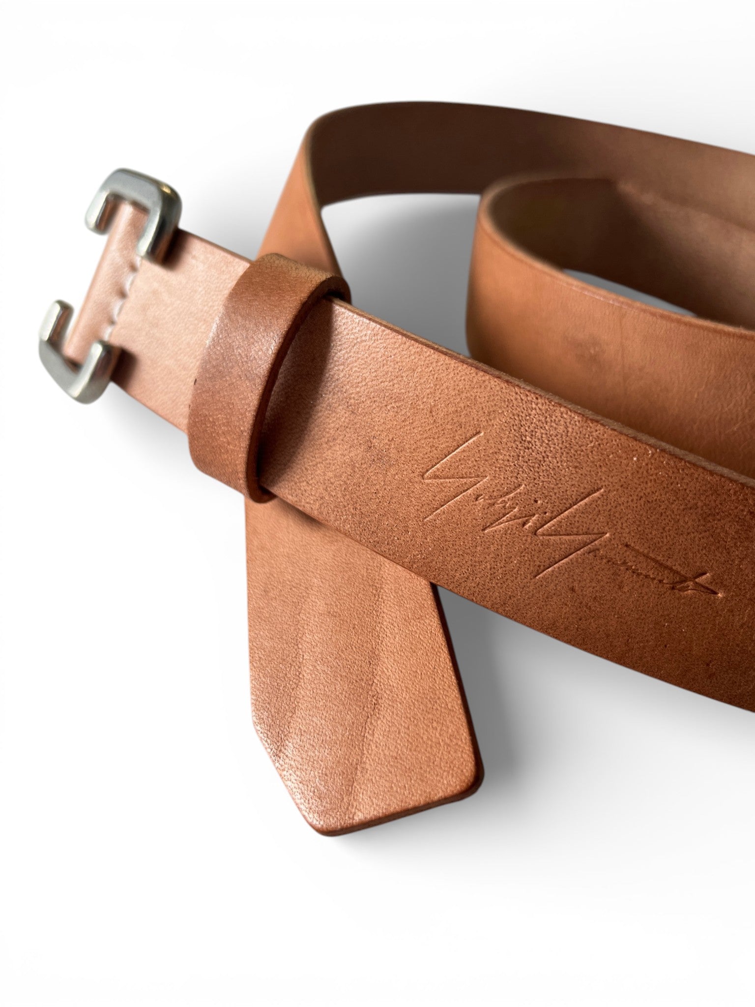 Yohji Yamamoto POUR HOMME NATURAL COW LEATHER 30MM FREE BELT HK-F03-785-1-03