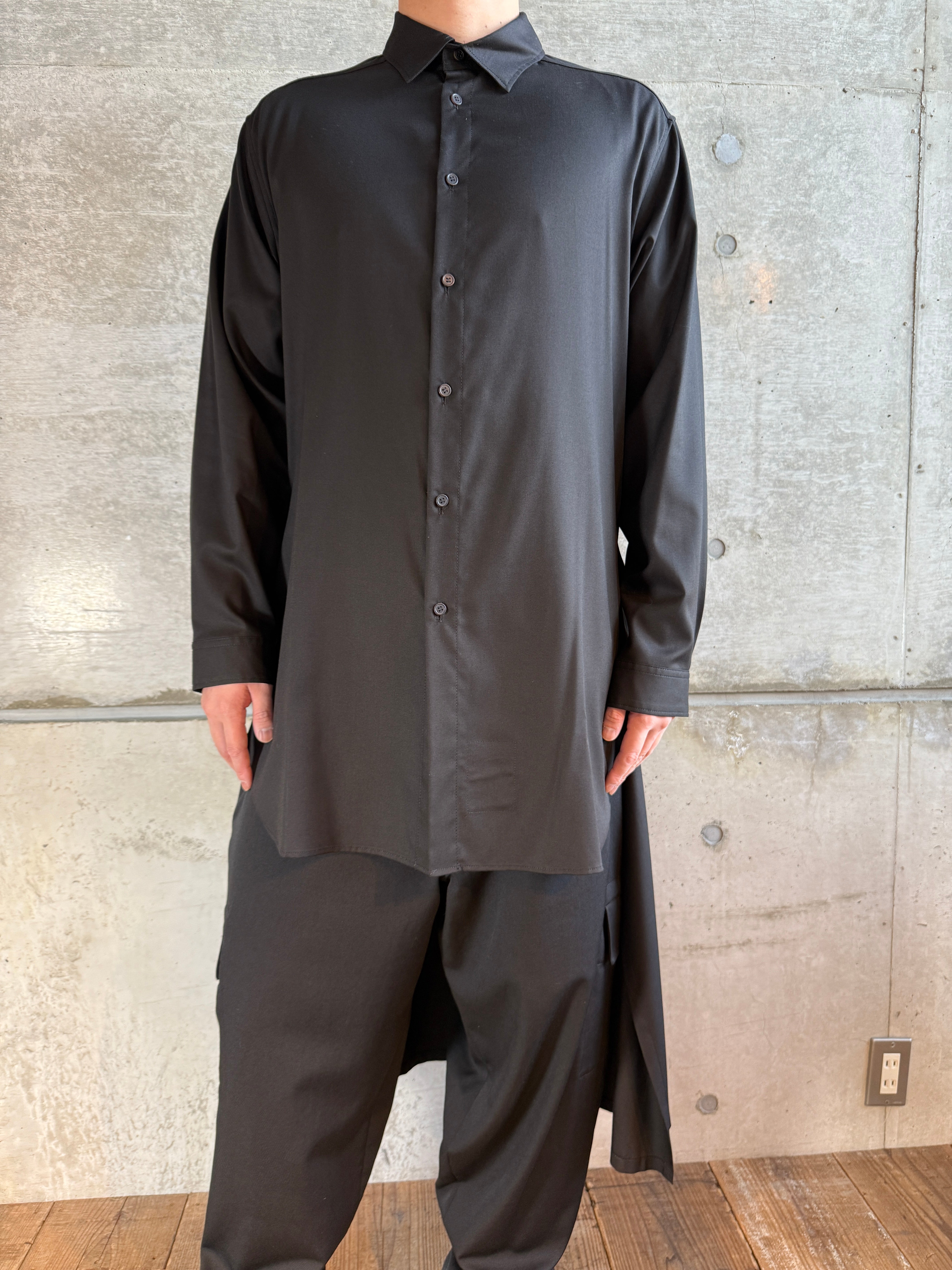 TR VIYELLA BACK LONG SHIRT ヴィエラバックロングシャツ　GM-B04-209-1-03