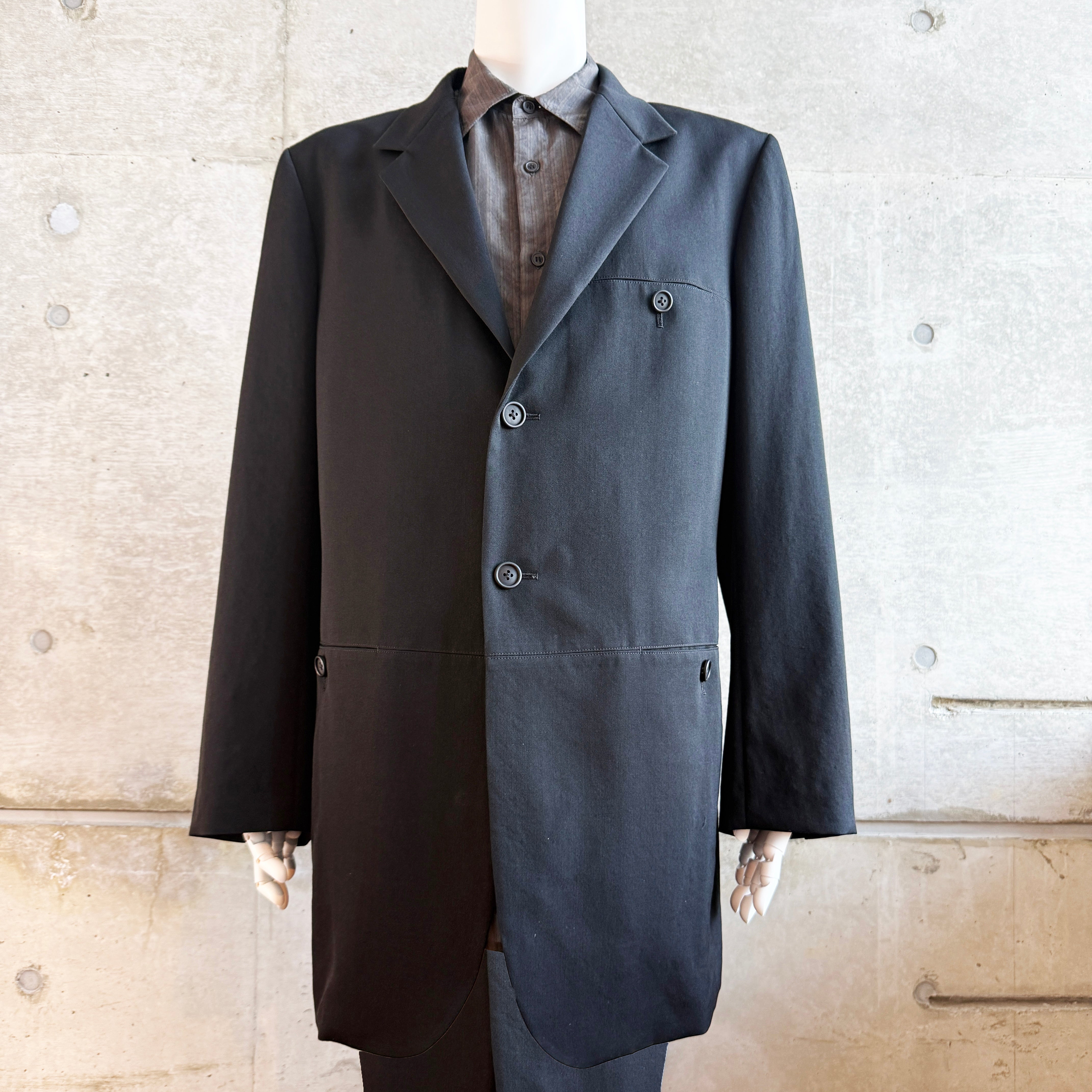 Y's for men WOOL GABARDINE PARALLEL PANELED JACKET　J02-100-2