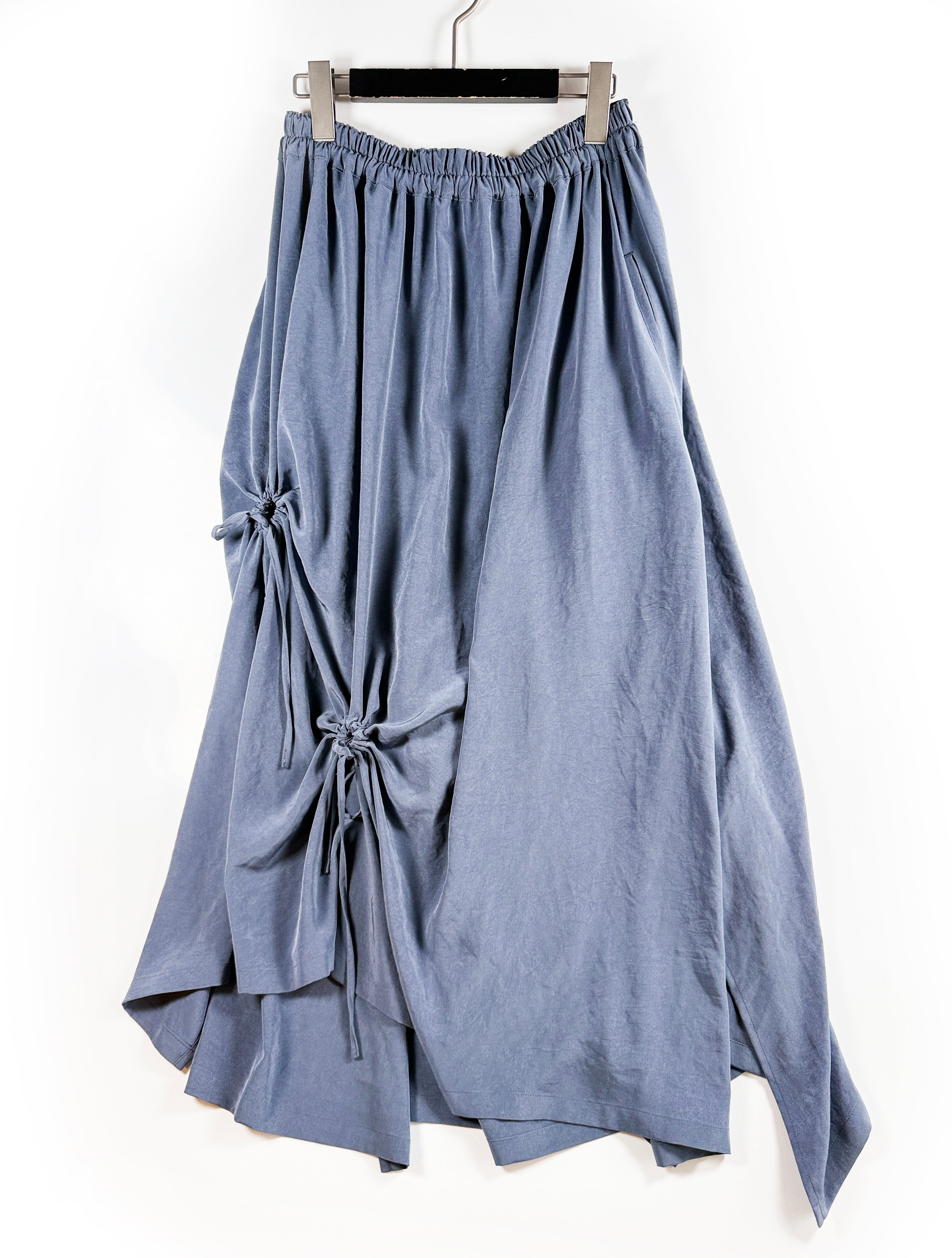 Y's CREPE de CHINE CIRCLE GATHERED SKIRTクレープデシンサークルギャザースカート YM-S03-500-2-01