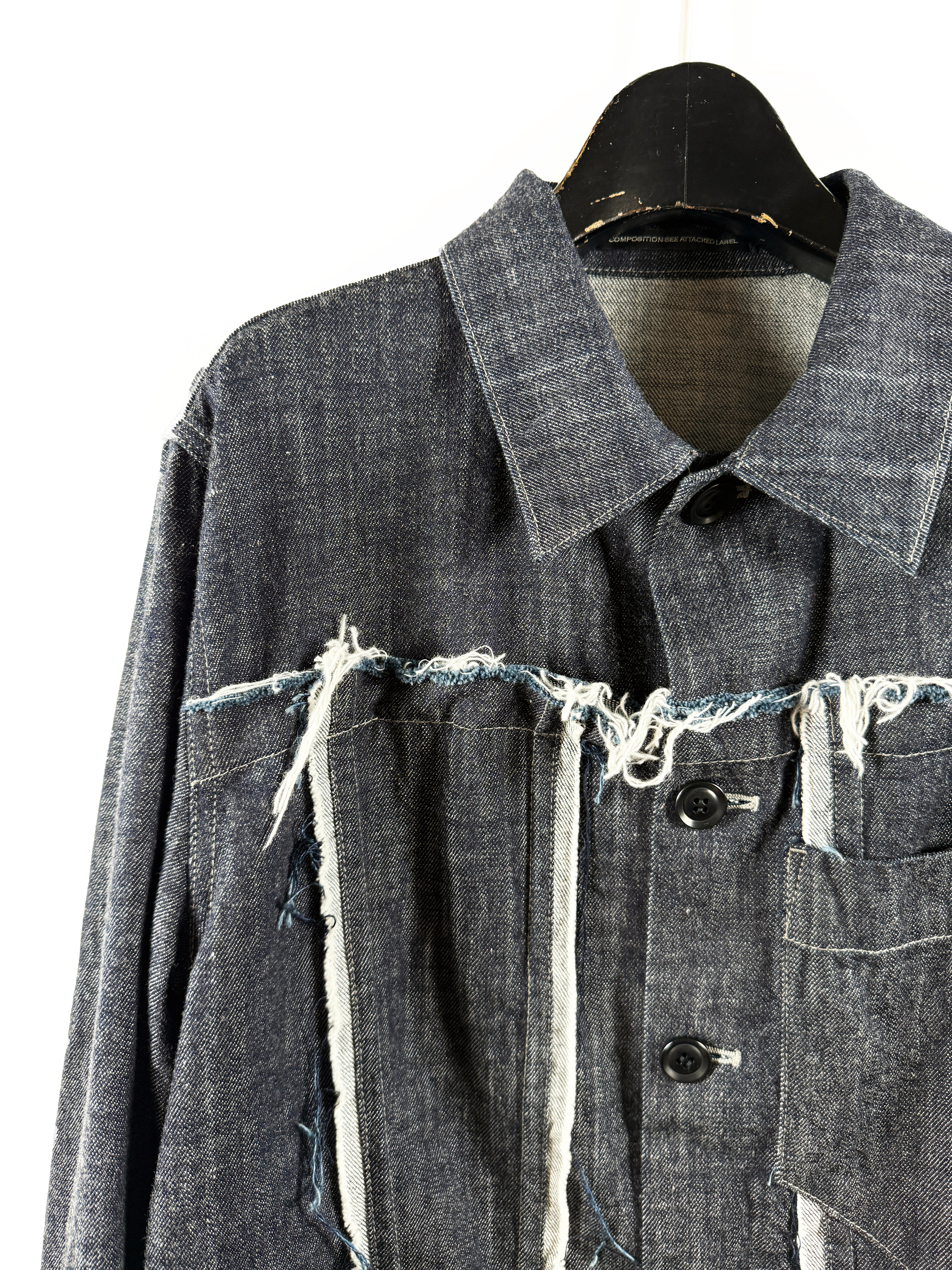 Y's Vintage 1.2 8OZ UNTRIMMED PANEL DENIM JACKETパネルデニムジャケット YM-Y01-028-1-02