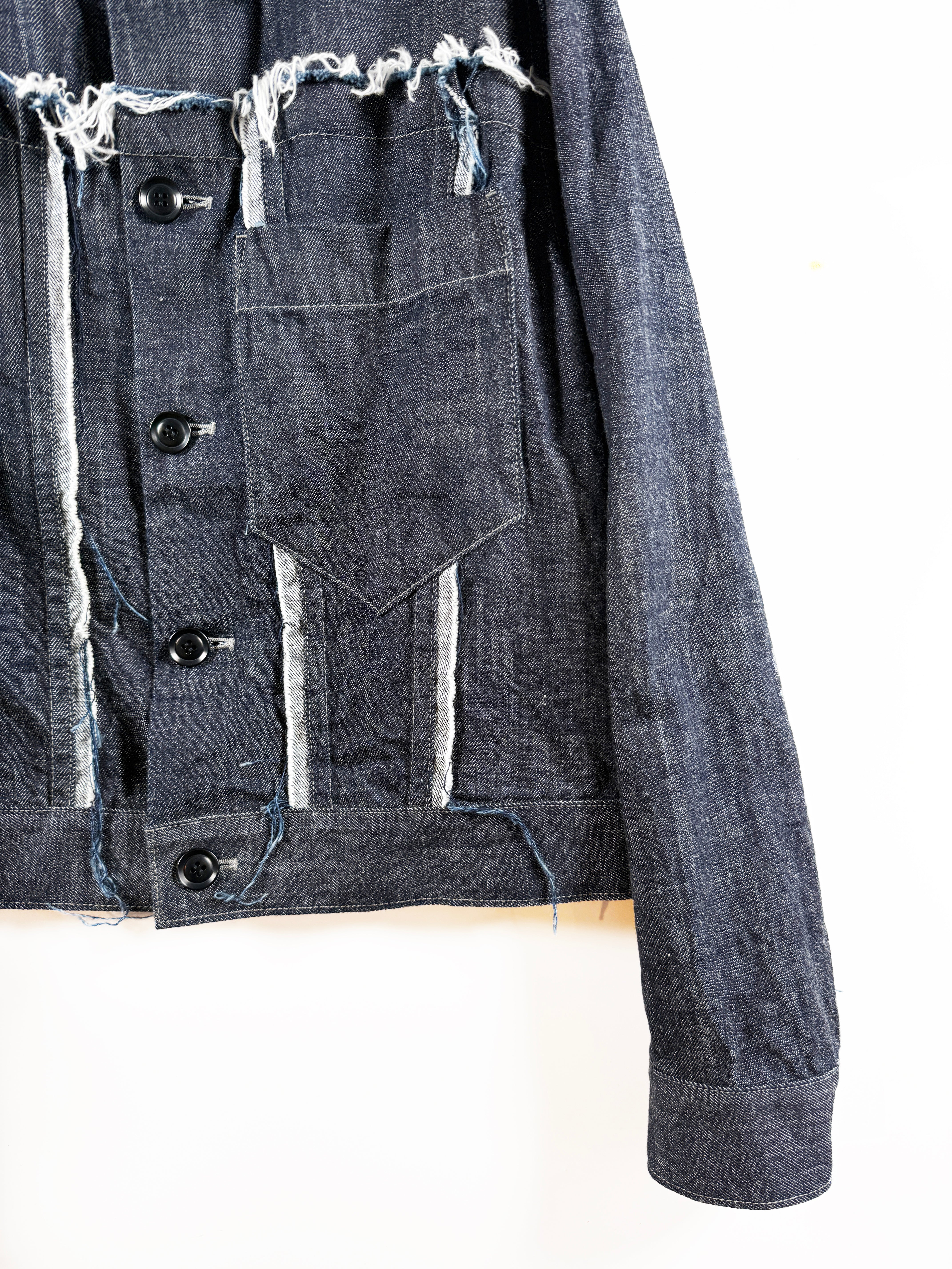 Y's Vintage 1.2 8OZ UNTRIMMED PANEL DENIM JACKETパネルデニムジャケット YM-Y01-028-1-02