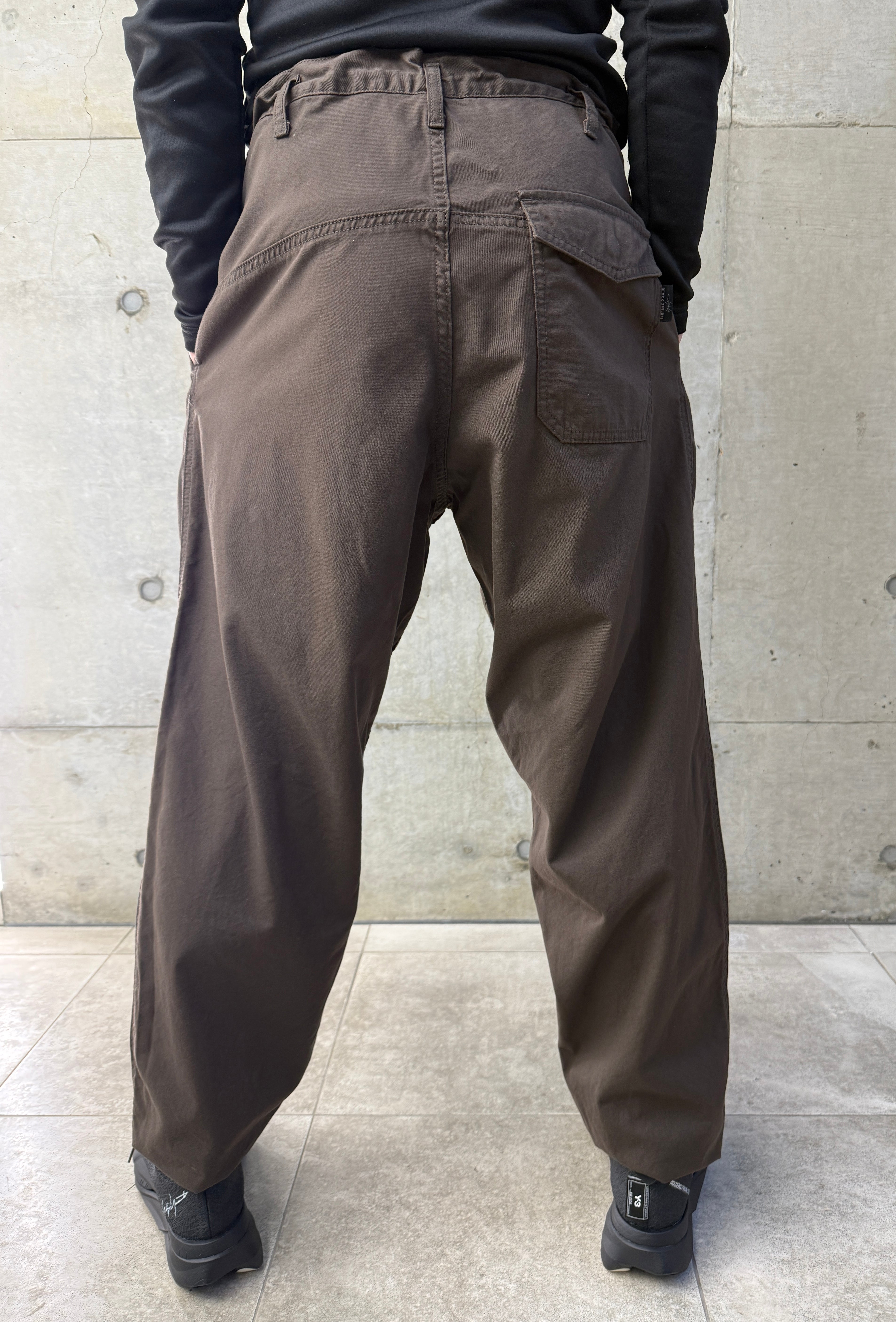 BLACK SCANDAL OXFORD NO-TUCK WAIST STRING WORK PANTS HP-P97-041-2-03