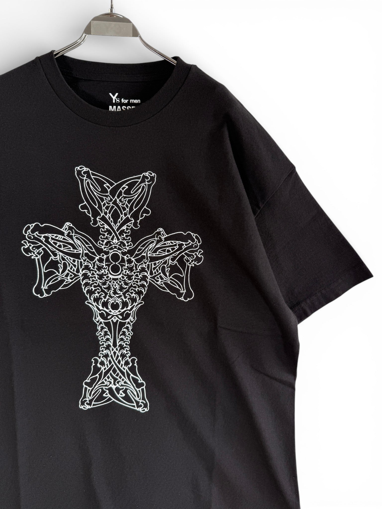 Y's for men × MASSES COTTON SINGLE PRINT ROUND NECK SHORT SLEEVE T