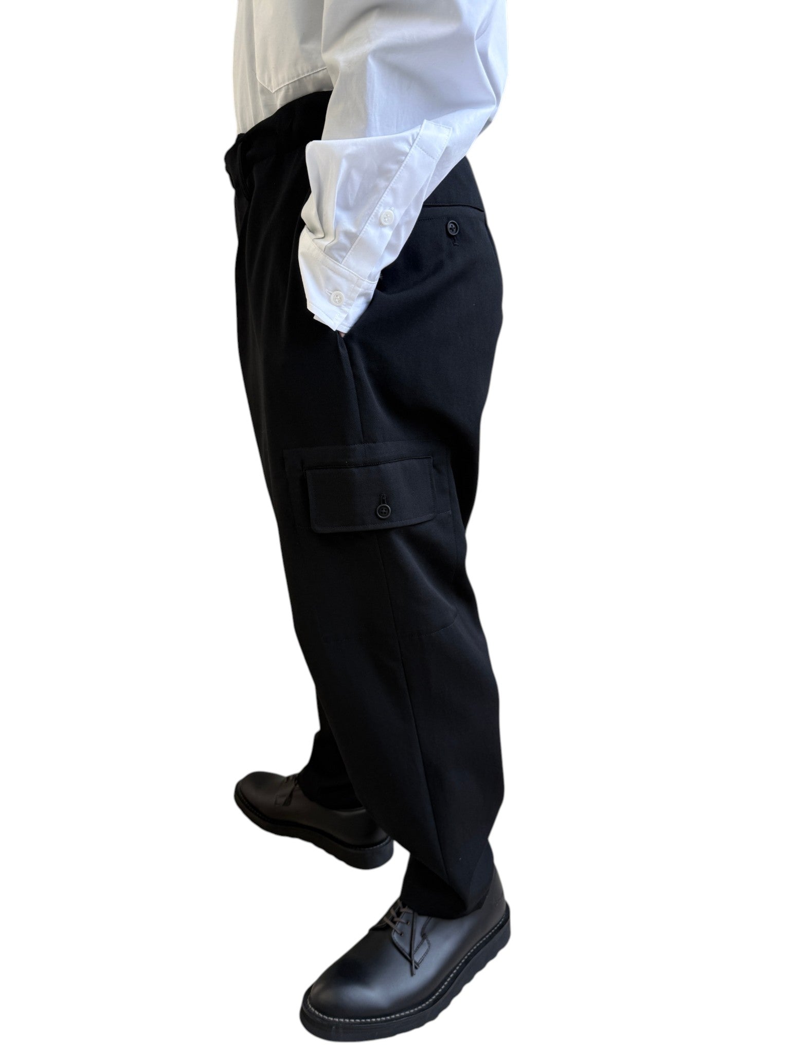 Y's for men　GABARDINE SIDE TUCK PANTS　ウールギャバジンサイドタックパンツ