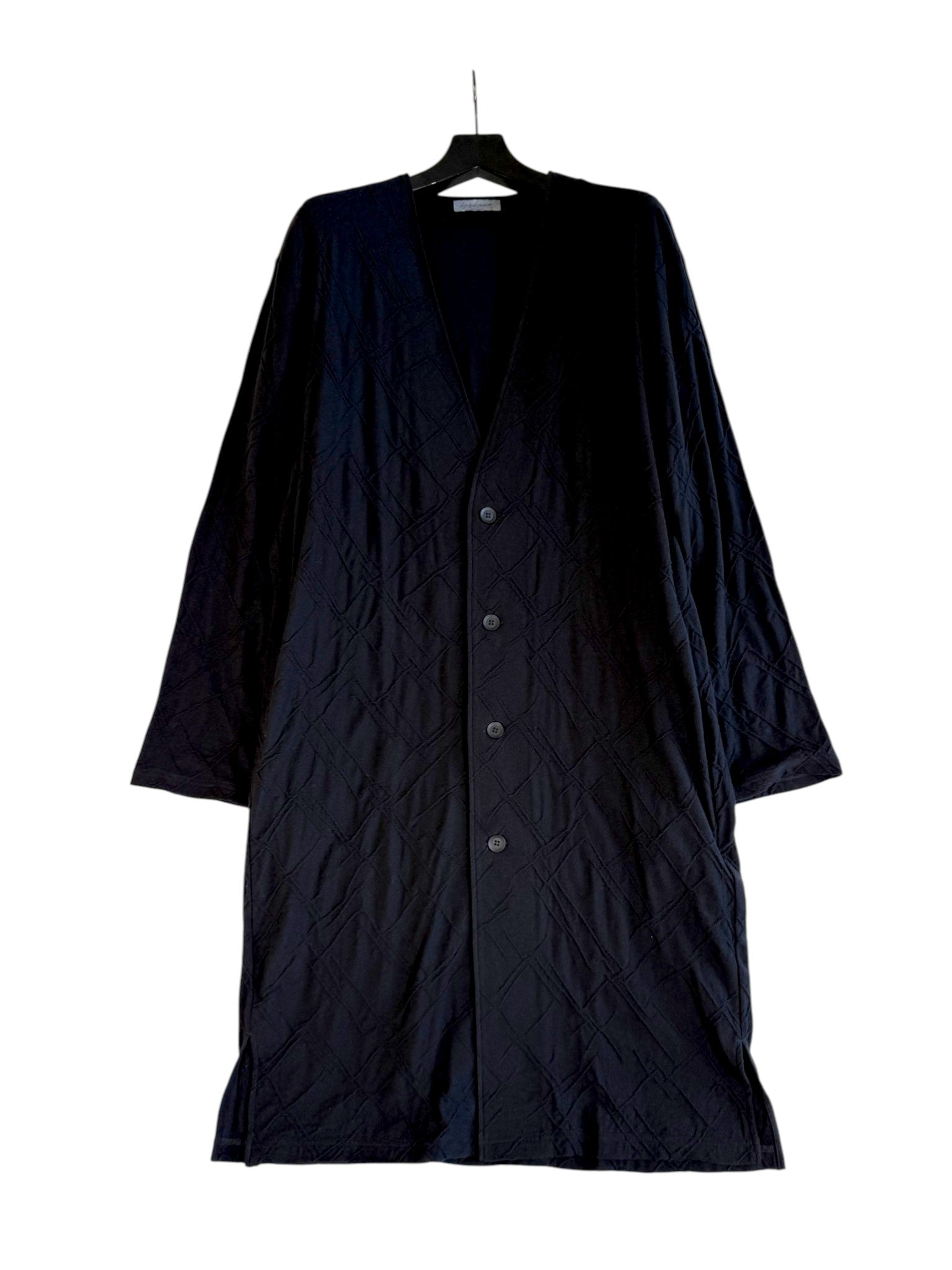 30/- TUCK JACQUARD COLLARLESS JKT ジャガード織ノーカラーロングジャケットHK-T83-093-1-03