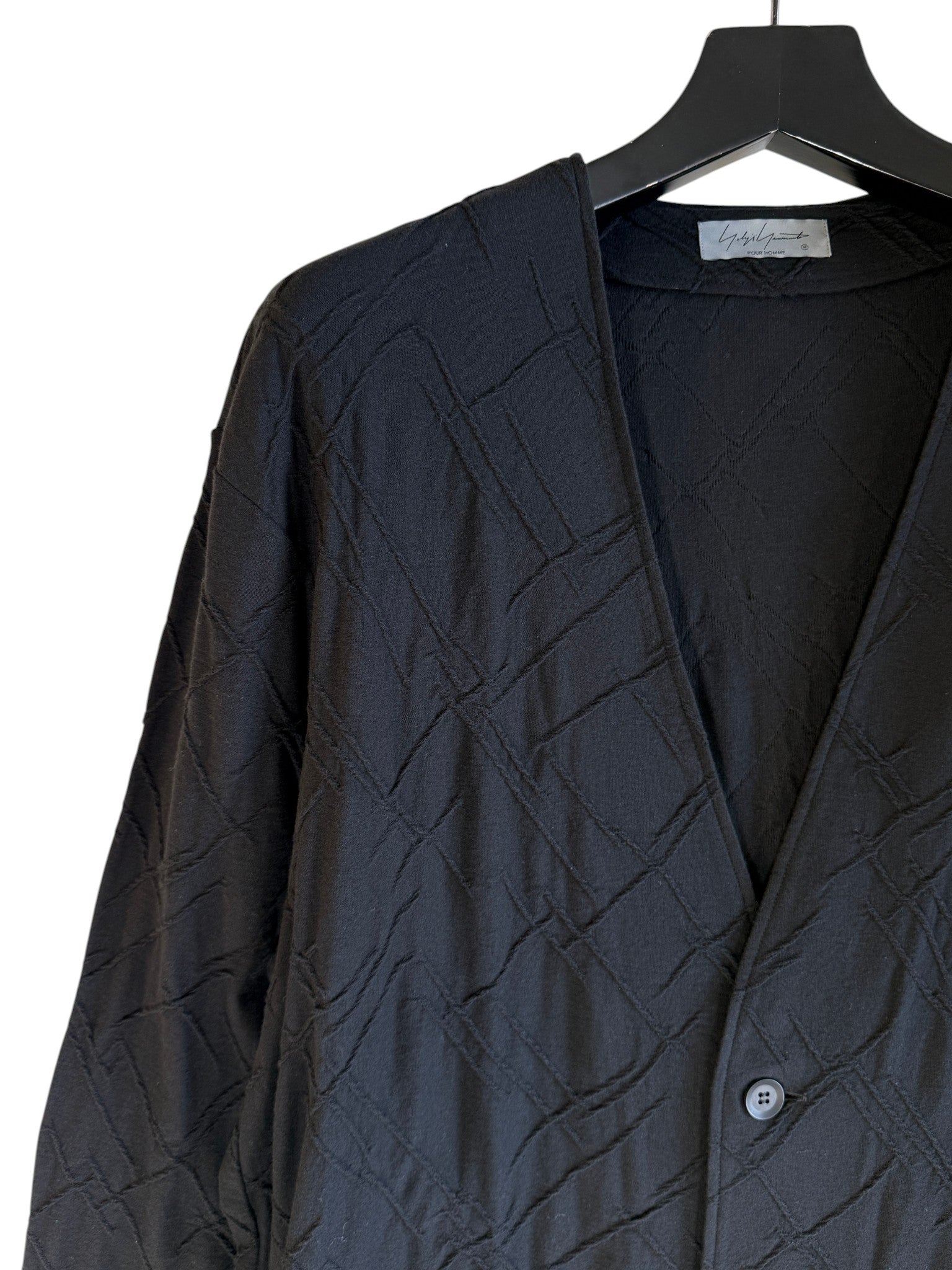 30/- TUCK JACQUARD COLLARLESS JKT ジャガード織ノーカラーロングジャケットHK-T83-093-1-03