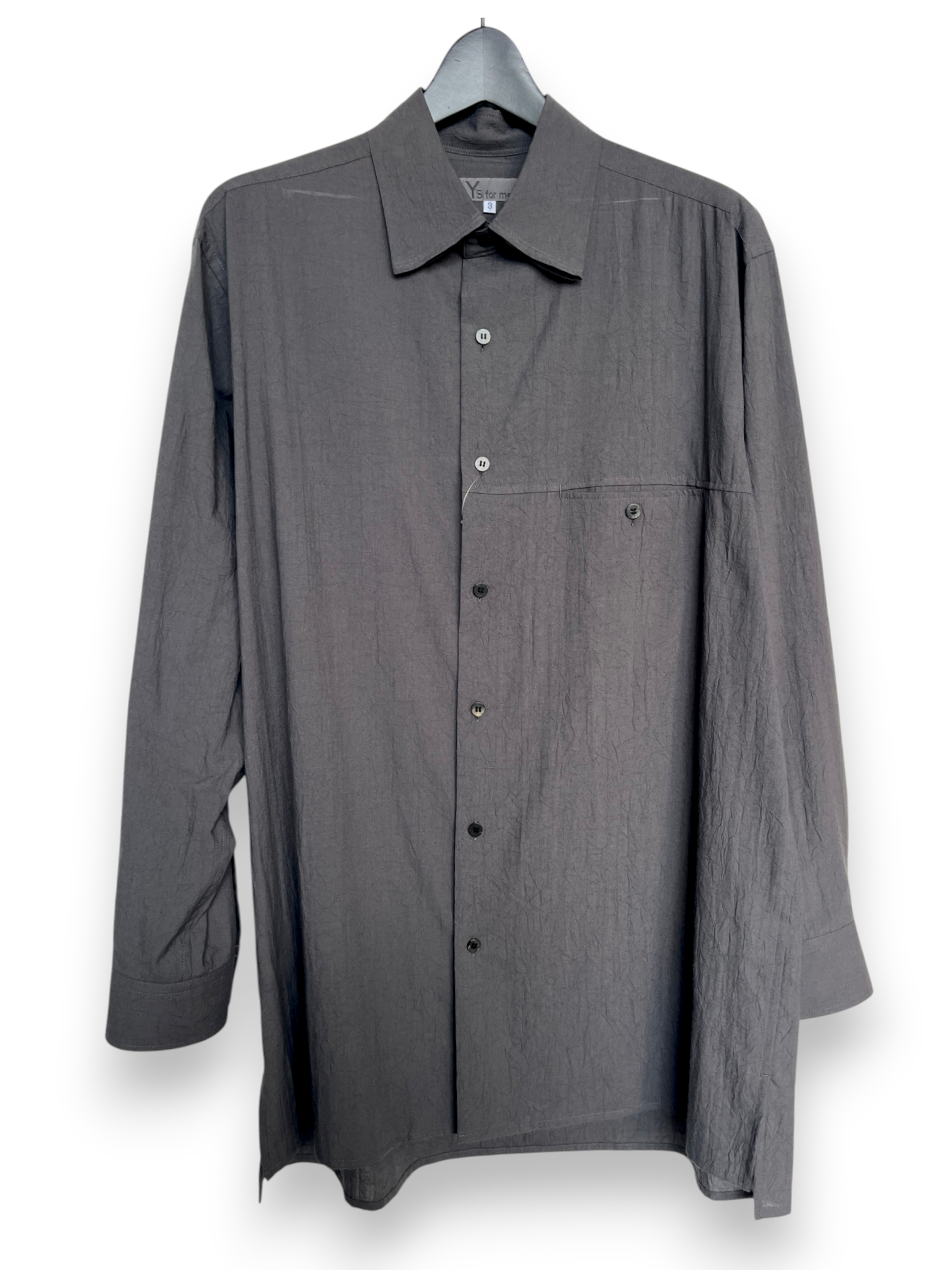 60 WRINKLE LAWN SINGLE ROLL COLLAR SHIRT MK-B13-006-1